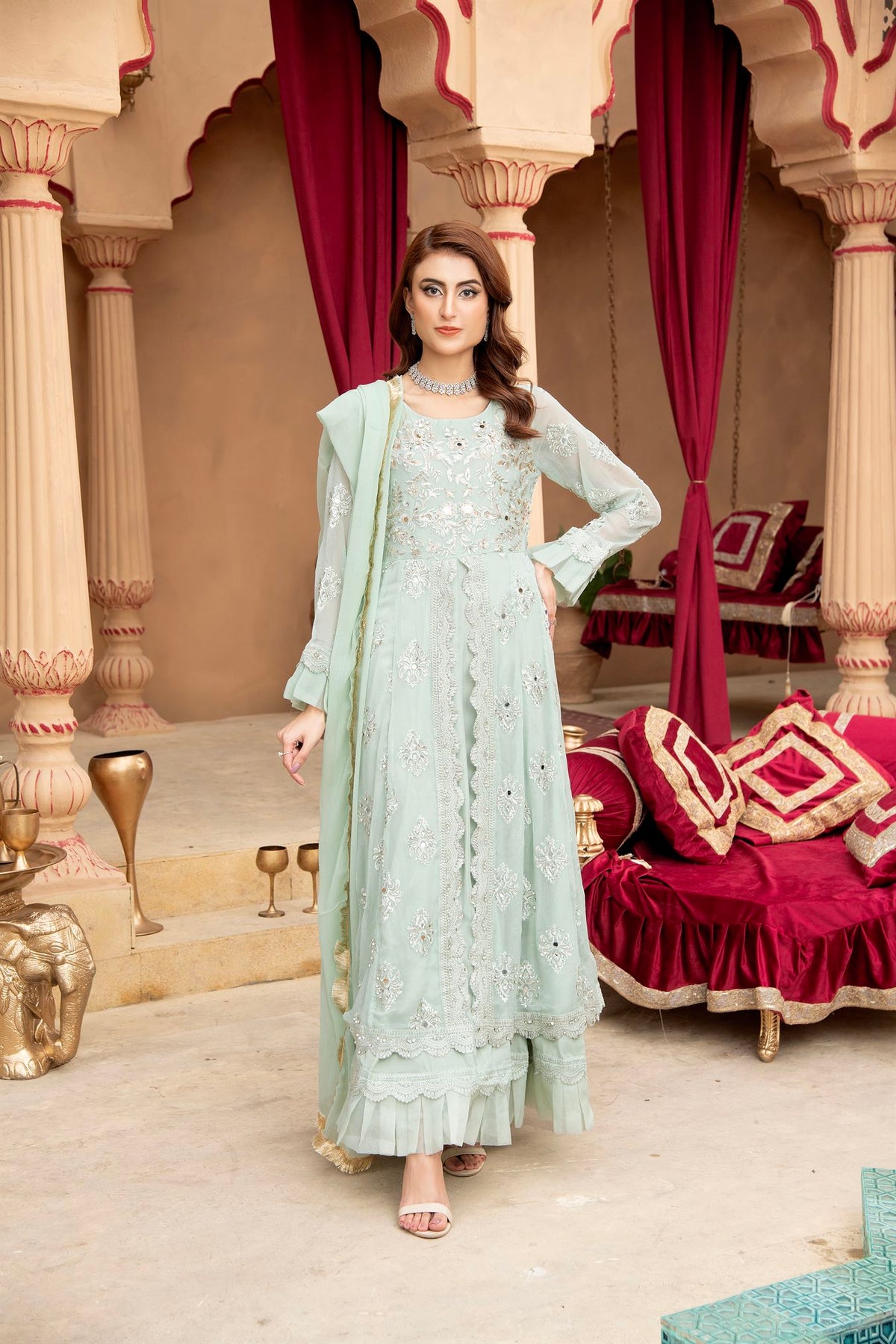 Pret Collection - Manahils - Jal Pari - KURTI-B-006-AQUA