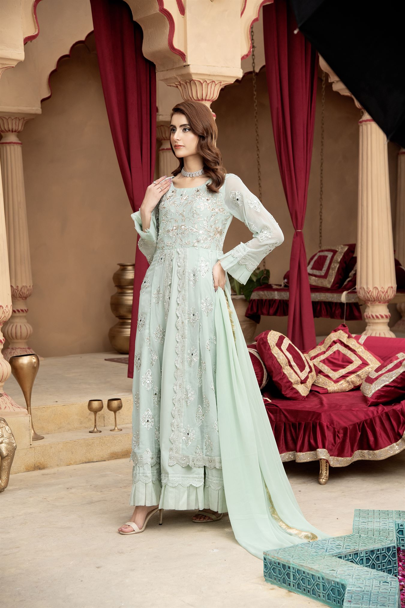 Pret Collection - Manahils - Jal Pari - KURTI-B-006-AQUA