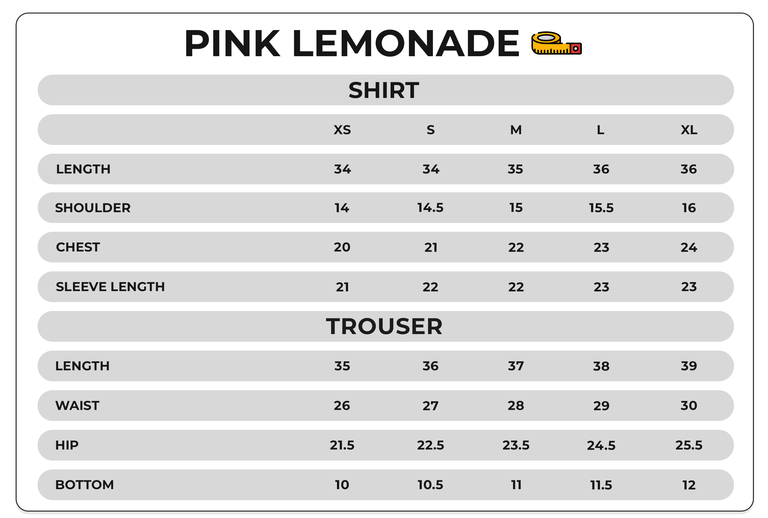 Size Chart Image