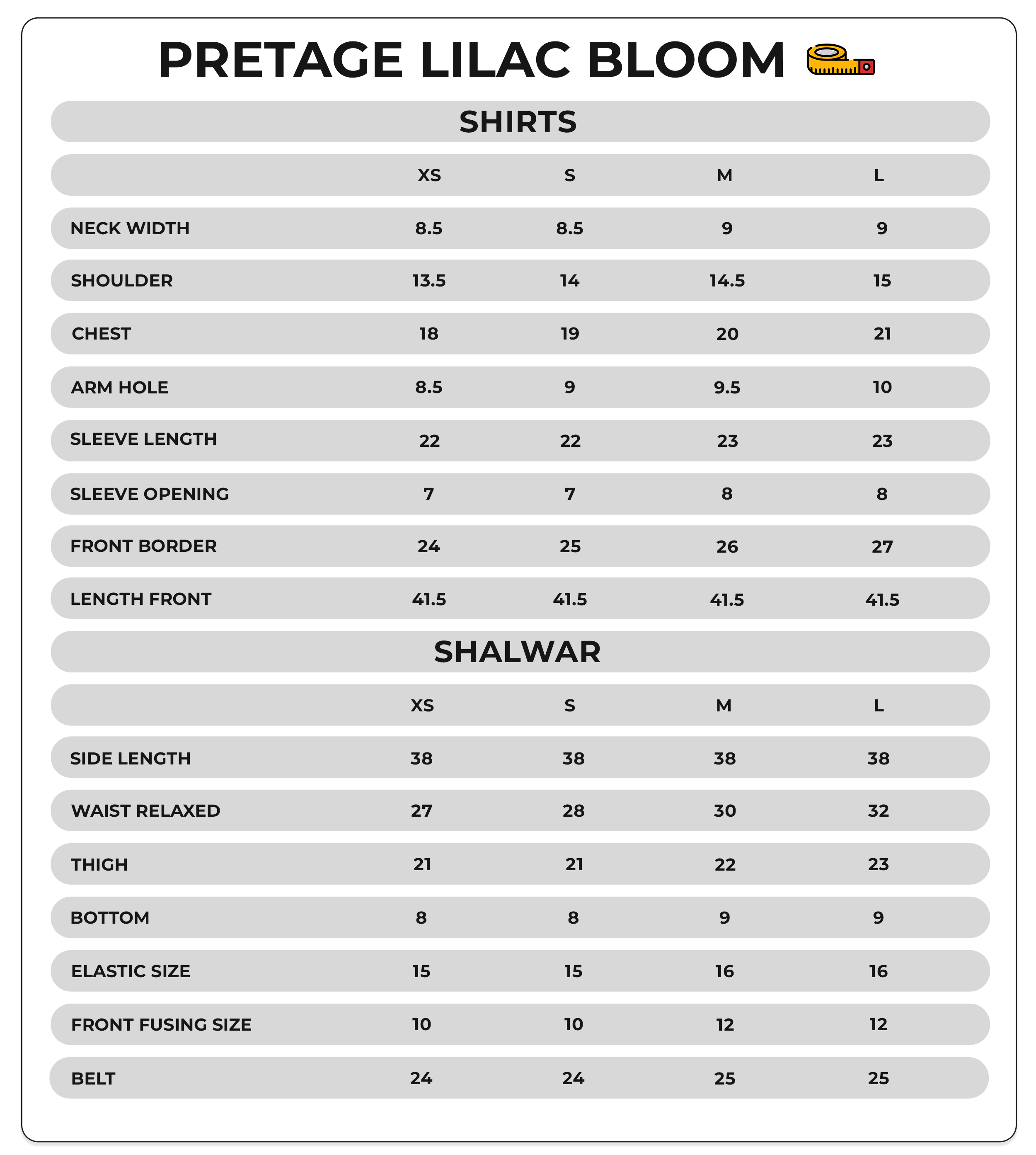 Size Chart Image