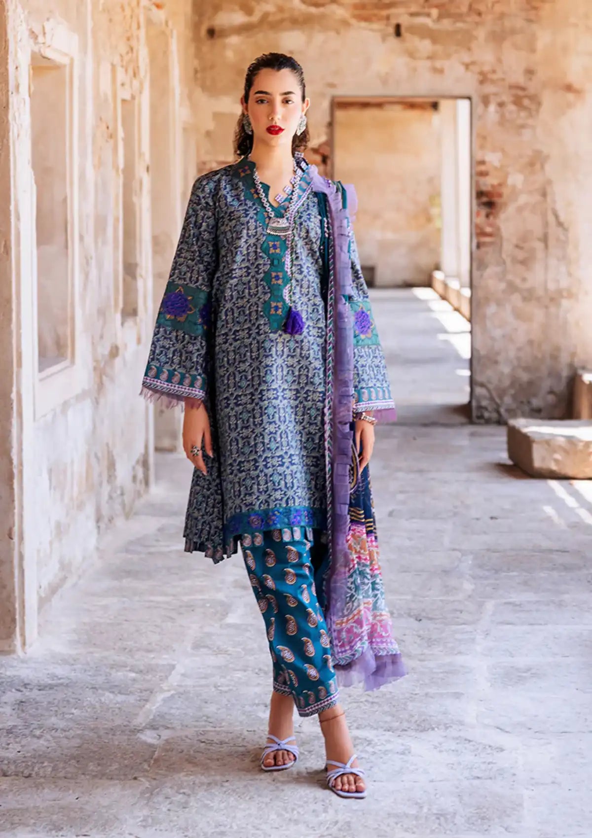 Lawn Collection - Roheenaz - Taneez - RT24#06 - B - Elika