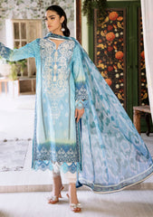 Lawn Collection - Roheenaz - Flora - Printed - RNP#1B - Azure