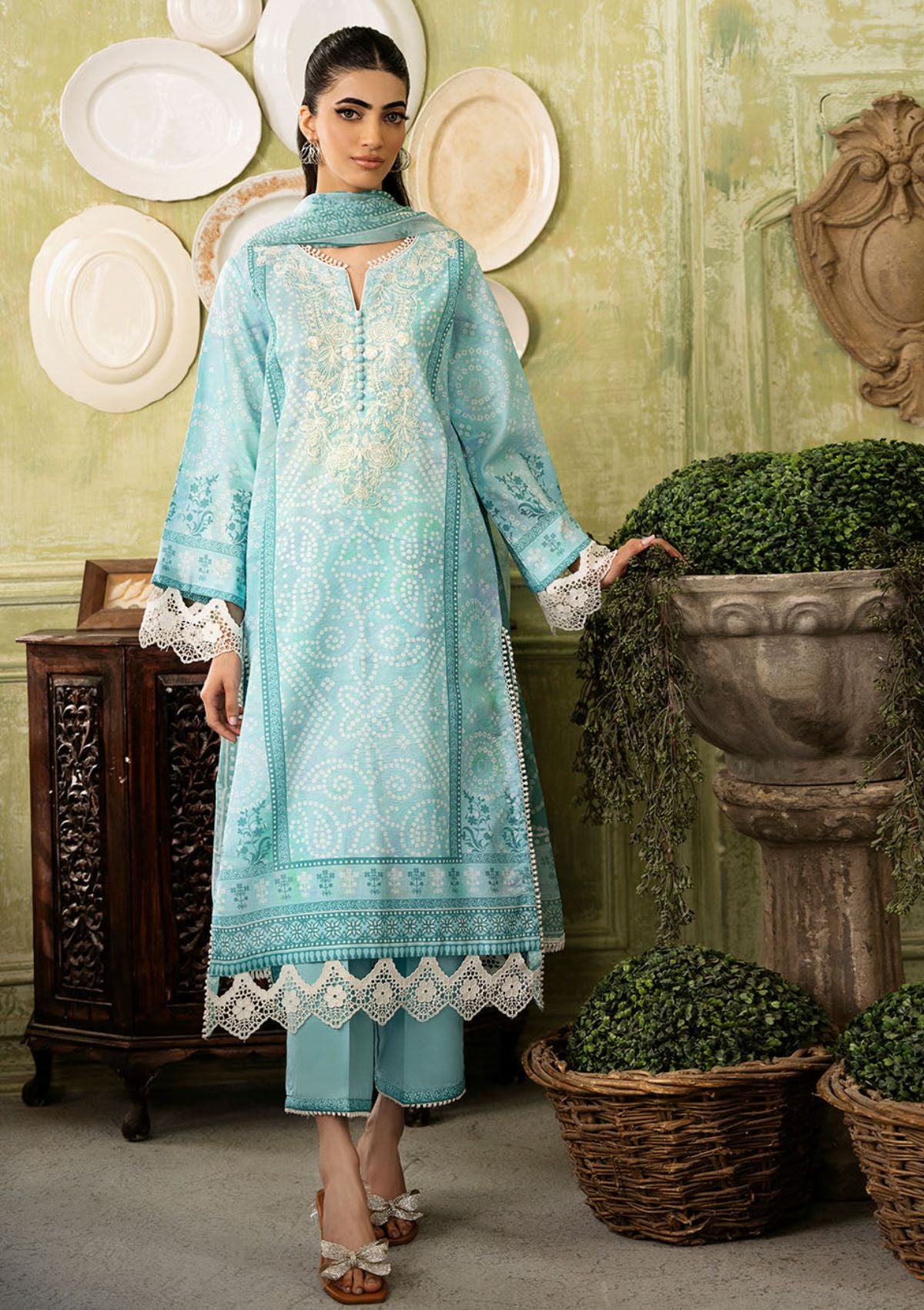 Lawn Collection - Roheenaz - Flora - Printed - RNP#3B - Mirage