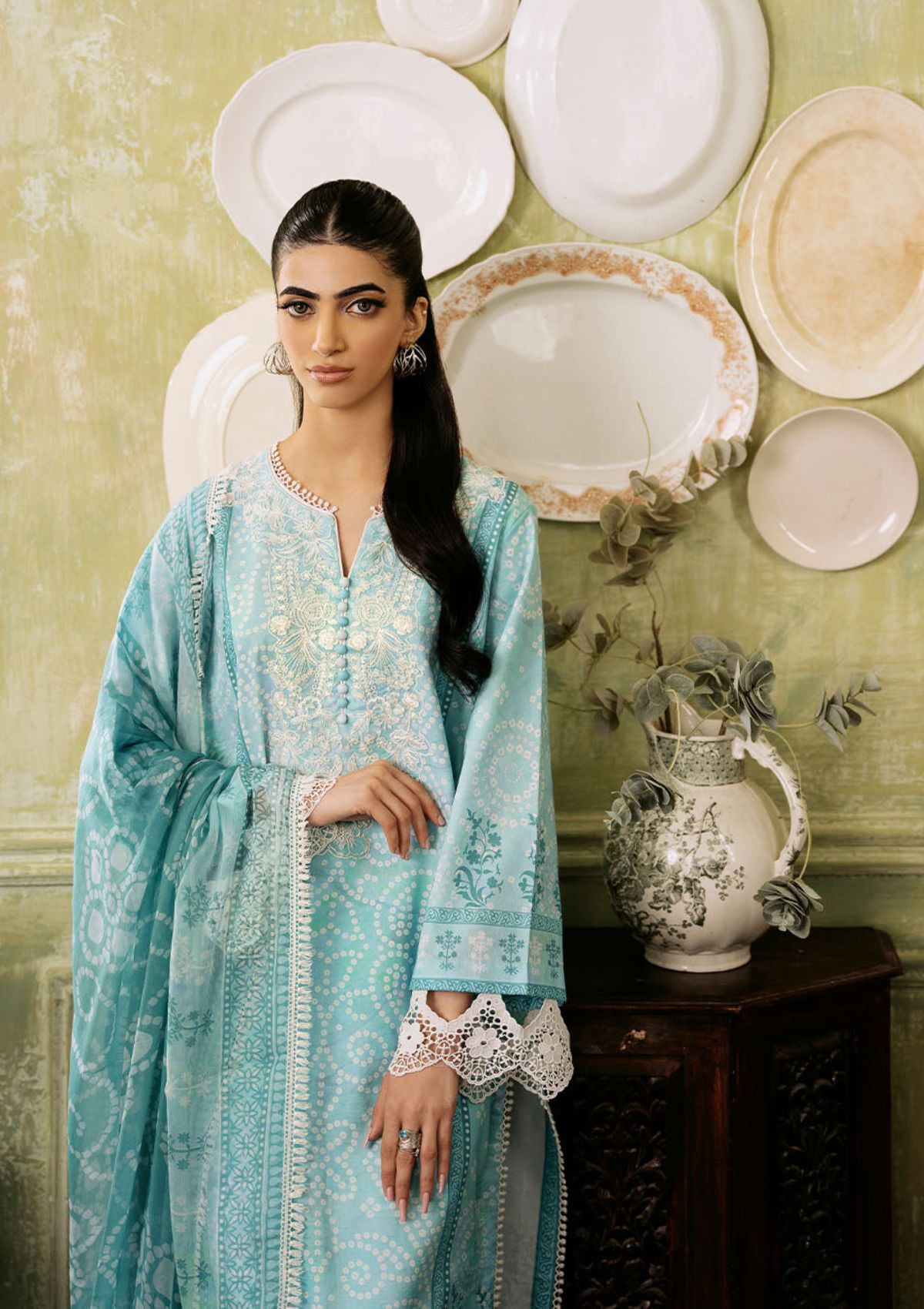 Lawn Collection - Roheenaz - Flora - Printed - RNP#3B - Mirage