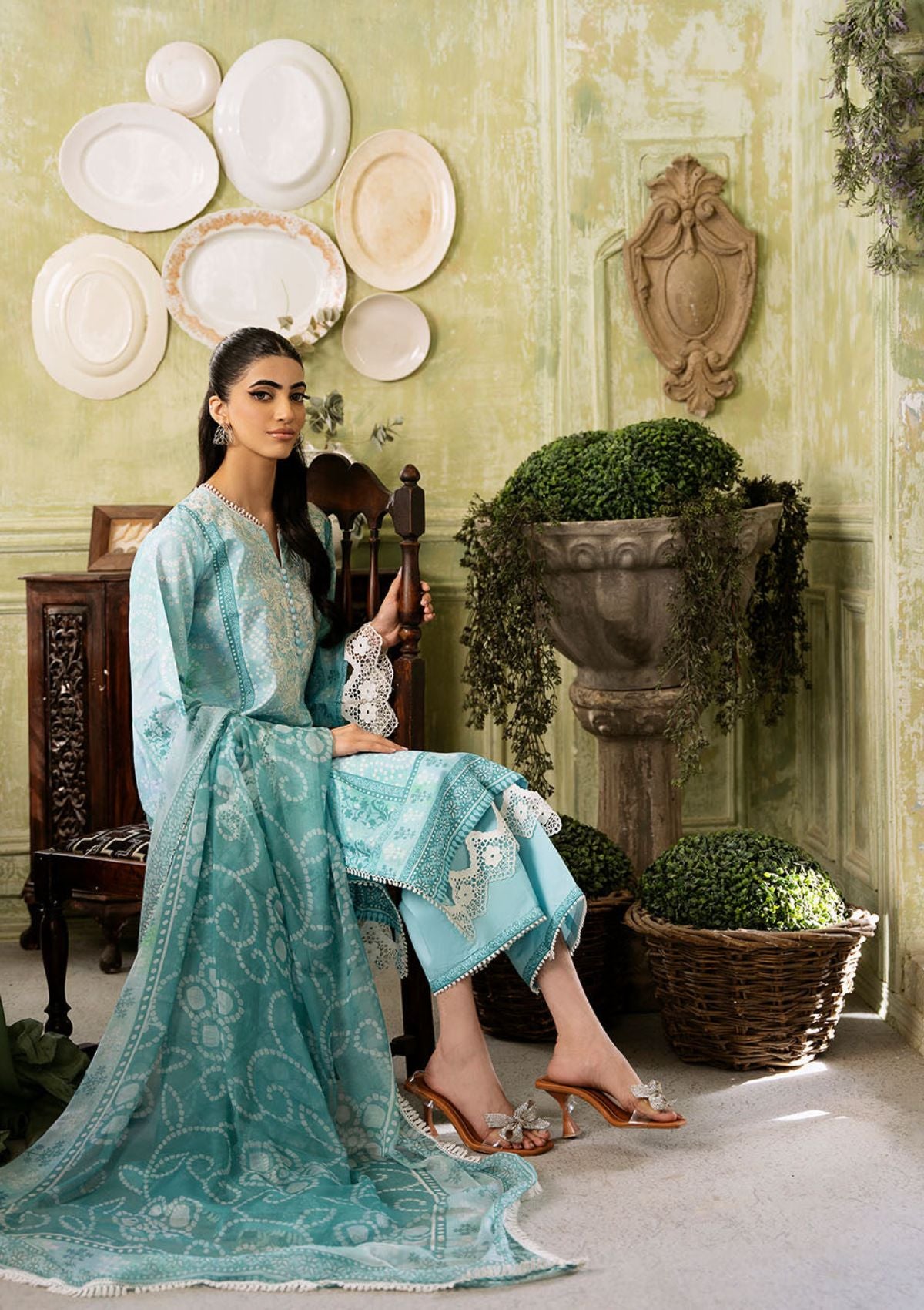 Lawn Collection - Roheenaz - Flora - Printed - RNP#3B - Mirage