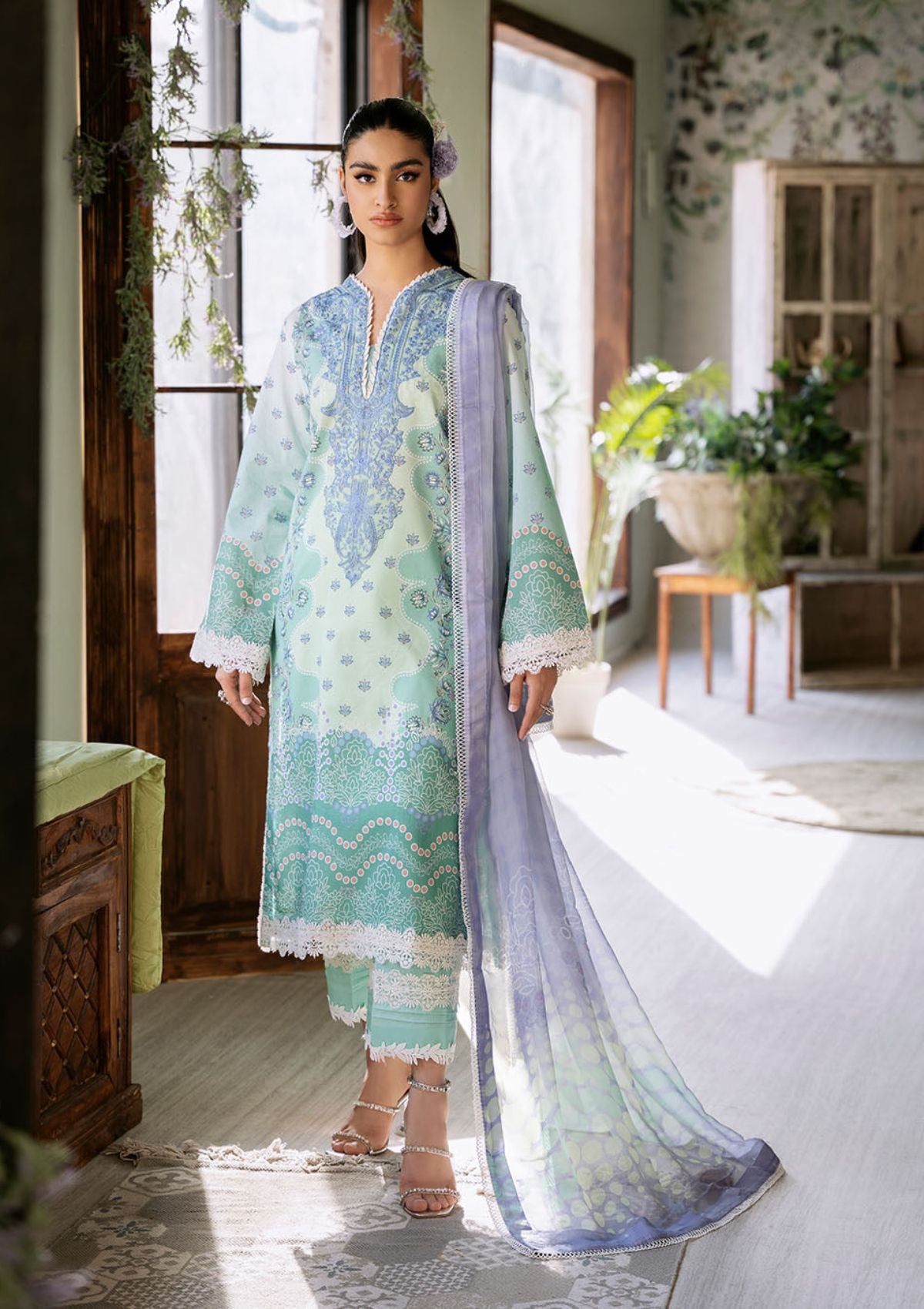 Lawn Collection - Roheenaz - Flora - Printed - RNP#4A - Elysium