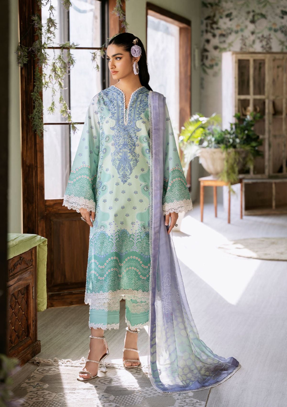 Lawn Collection - Roheenaz - Flora - Printed - RNP#4A - Elysium