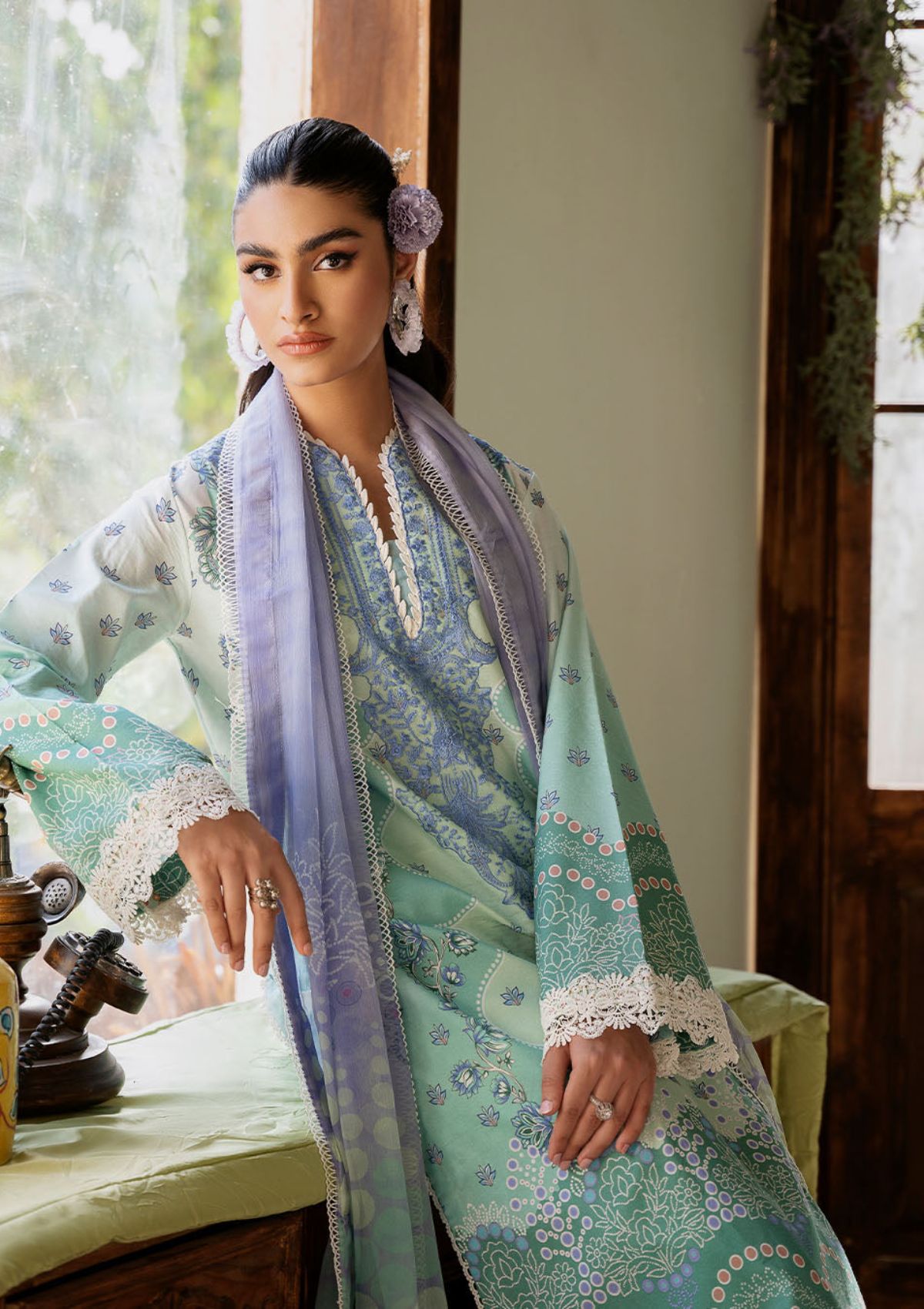 Lawn Collection - Roheenaz - Flora - Printed - RNP#4A - Elysium