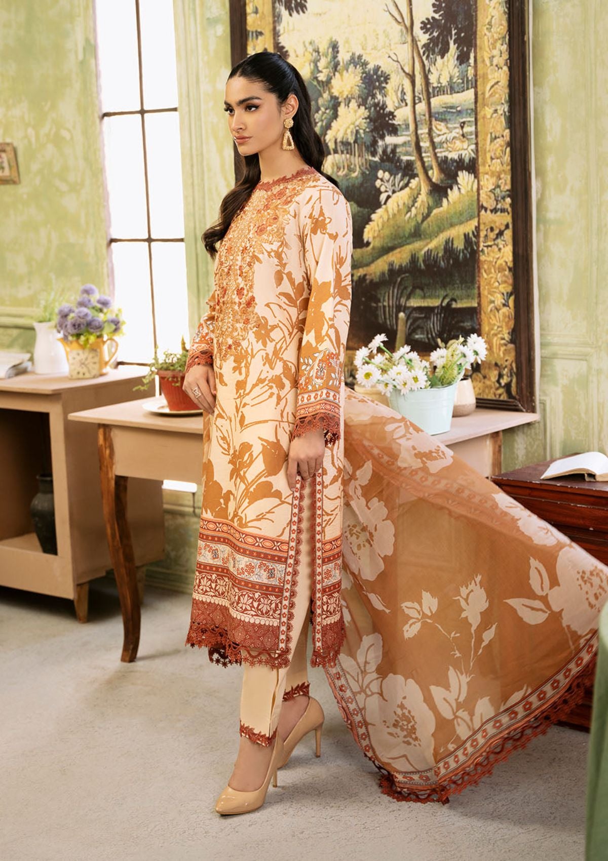 Lawn Collection - Roheenaz - Flora - Printed - RNP#5A - Harmonia