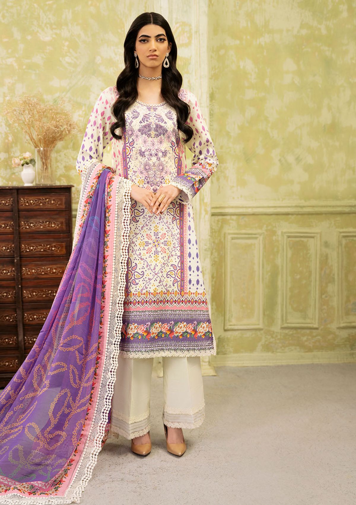 Lawn Collection - Roheenaz - Flora - Printed - RNP#6B - Evangeline