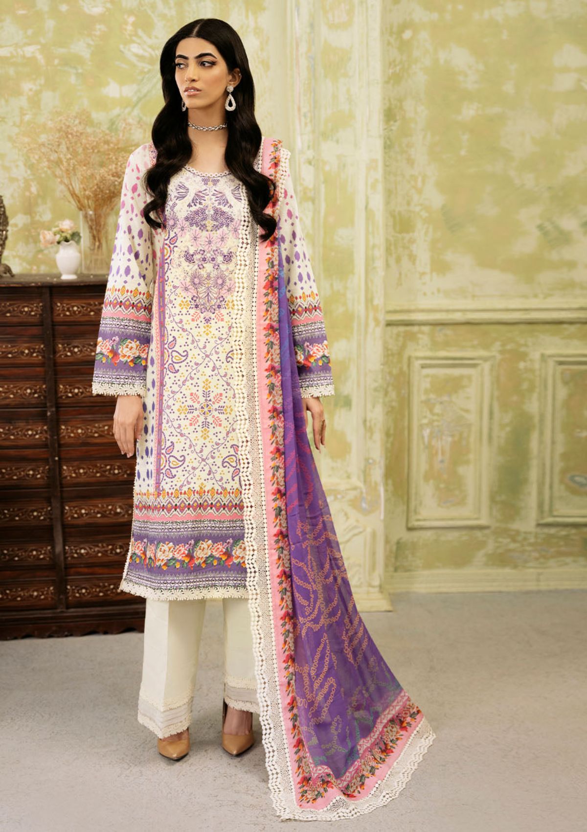 Lawn Collection - Roheenaz - Flora - Printed - RNP#6B - Evangeline