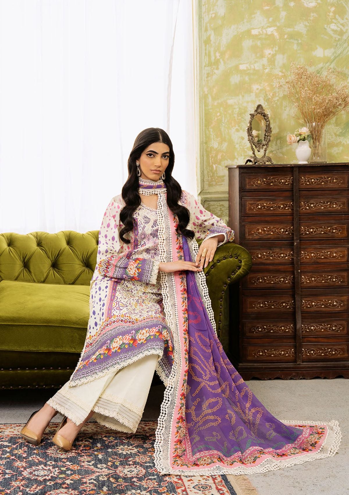 Lawn Collection - Roheenaz - Flora - Printed - RNP#6B - Evangeline