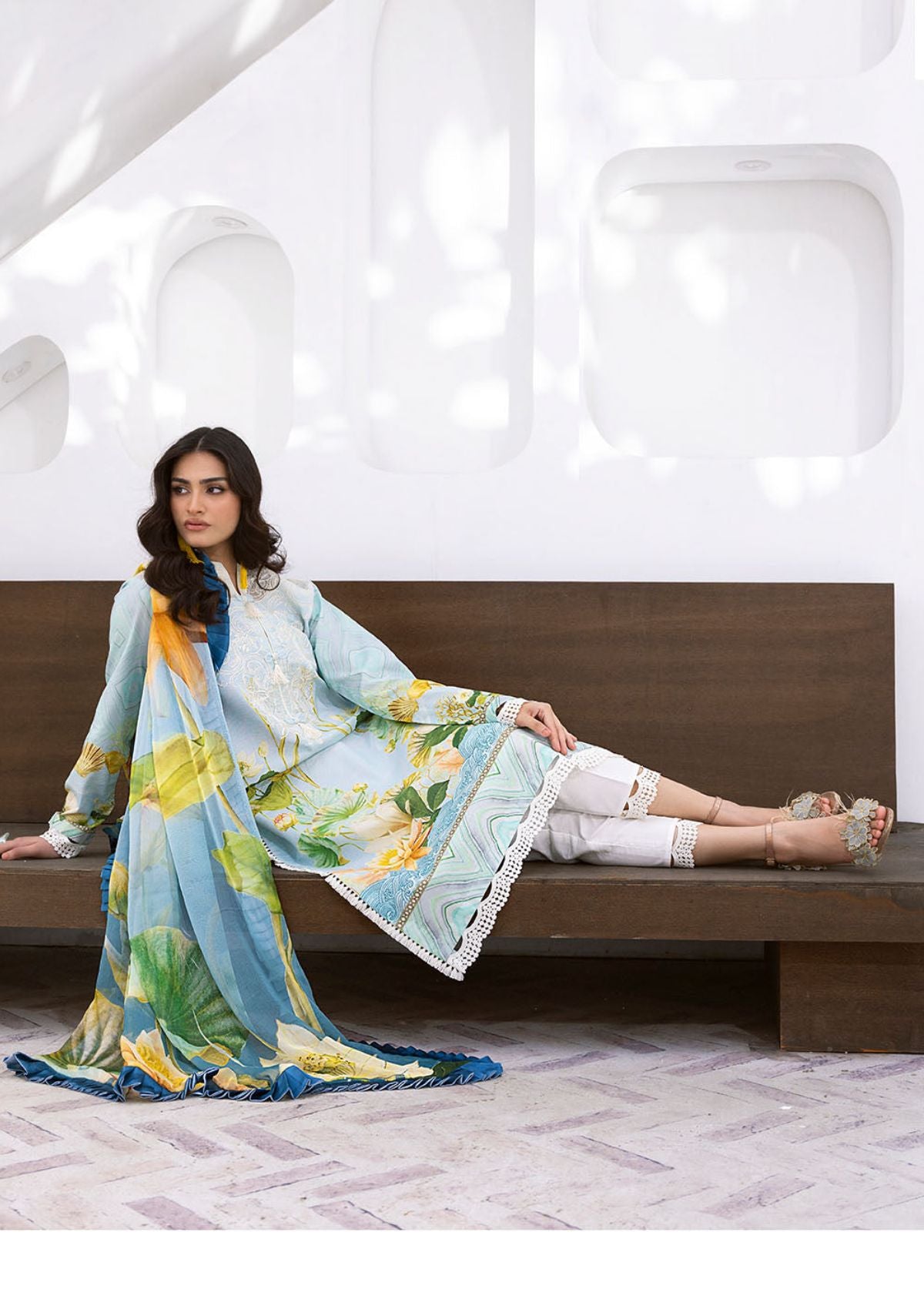 Lawn Collection - Roheenaz - Leya- 3b - Ocean Breeze