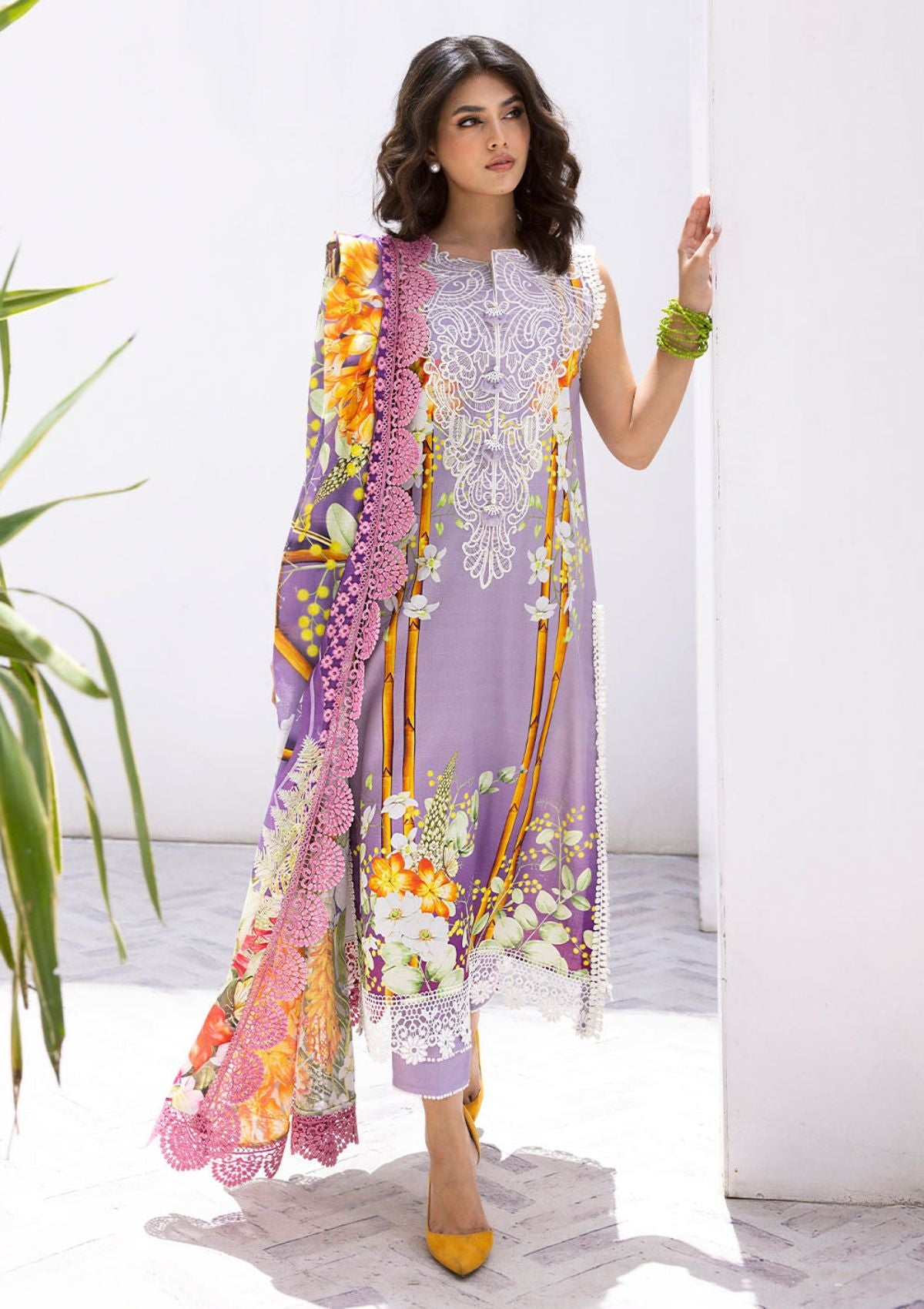 Lawn Collection - Roheenaz - Leya - 07a - Orchid Oasis