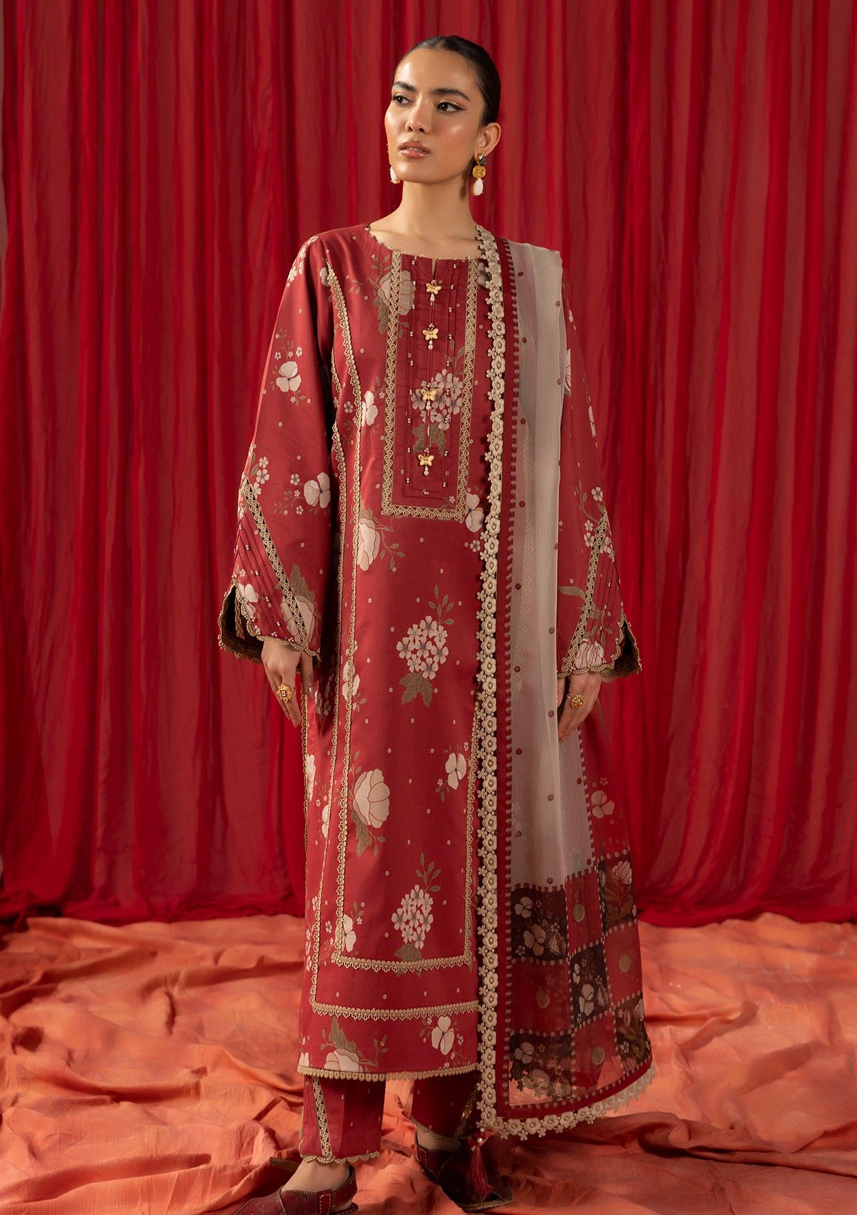 Lawn Collection - Alizeh - Sheen - ALS24#06 - RUSSET