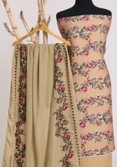 Winter - Riwaj - Printed Cotray Suit - Wool Shawl - D#09 - D Skin