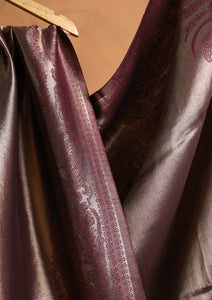 Silk Zari Jamawar Shawl D#52 - Maroon