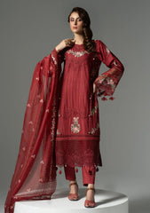 Lawn Collection - Kara - Oasis - KA24#04 - Maroon Majesty