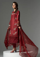 Lawn Collection - Kara - Oasis - KA24#04 - Maroon Majesty