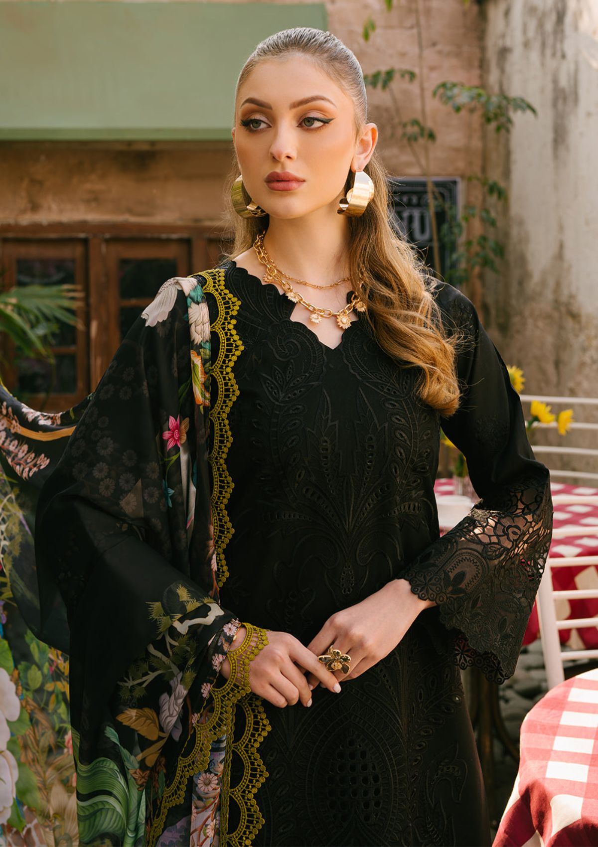 Lawn Collection - Mahnur - Mahrukh - Eid Edit 24 - ME24#8 - ROYAL BLACK