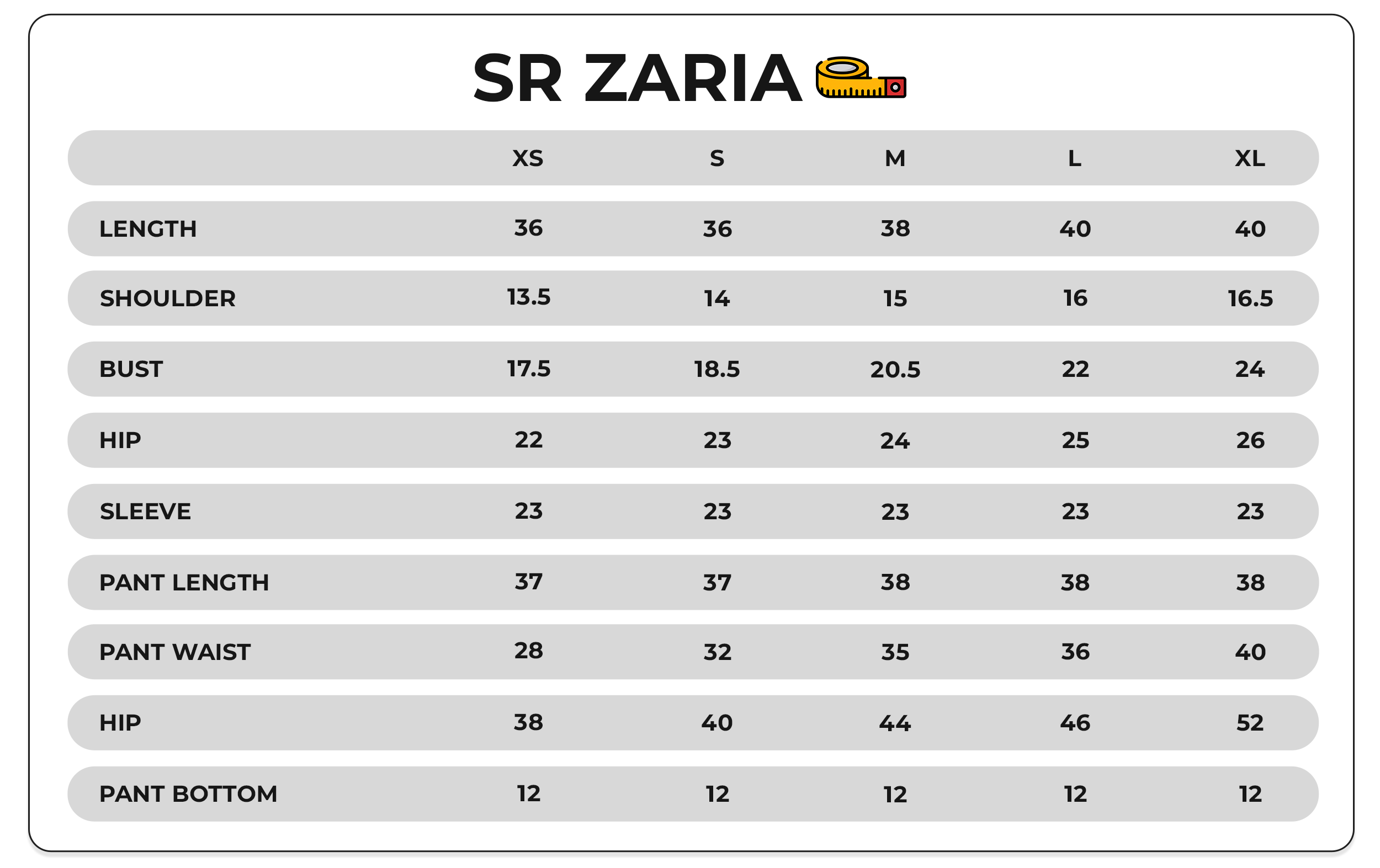 Size Chart Image