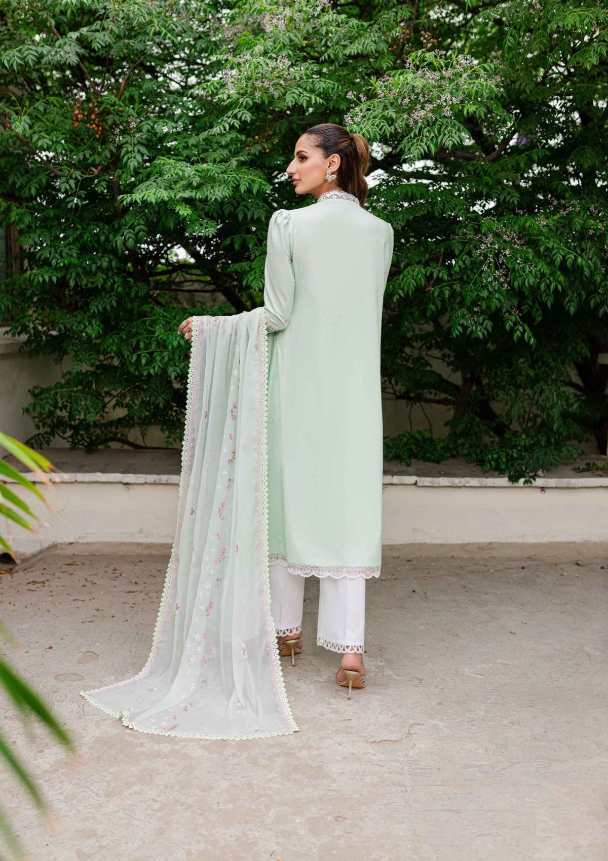 Lawn Collection - Sable Vogue - Shiree - SSC24#01 - Mint Garden