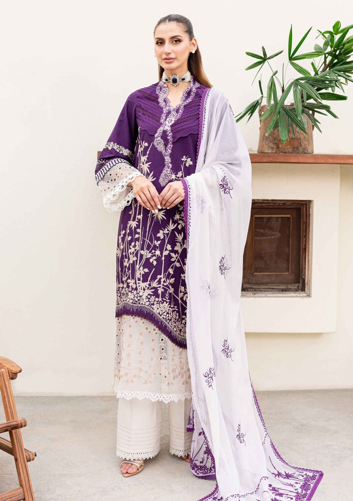 Lawn Collection - Sable Vogue - Shiree - SSC24#03 - Plum Orchid ...