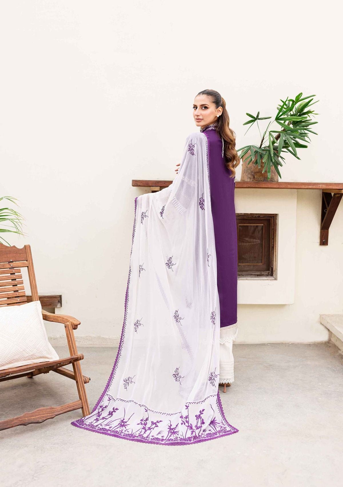 Lawn Collection - Sable Vogue - Shiree - SSC24#03 - Plum Orchid