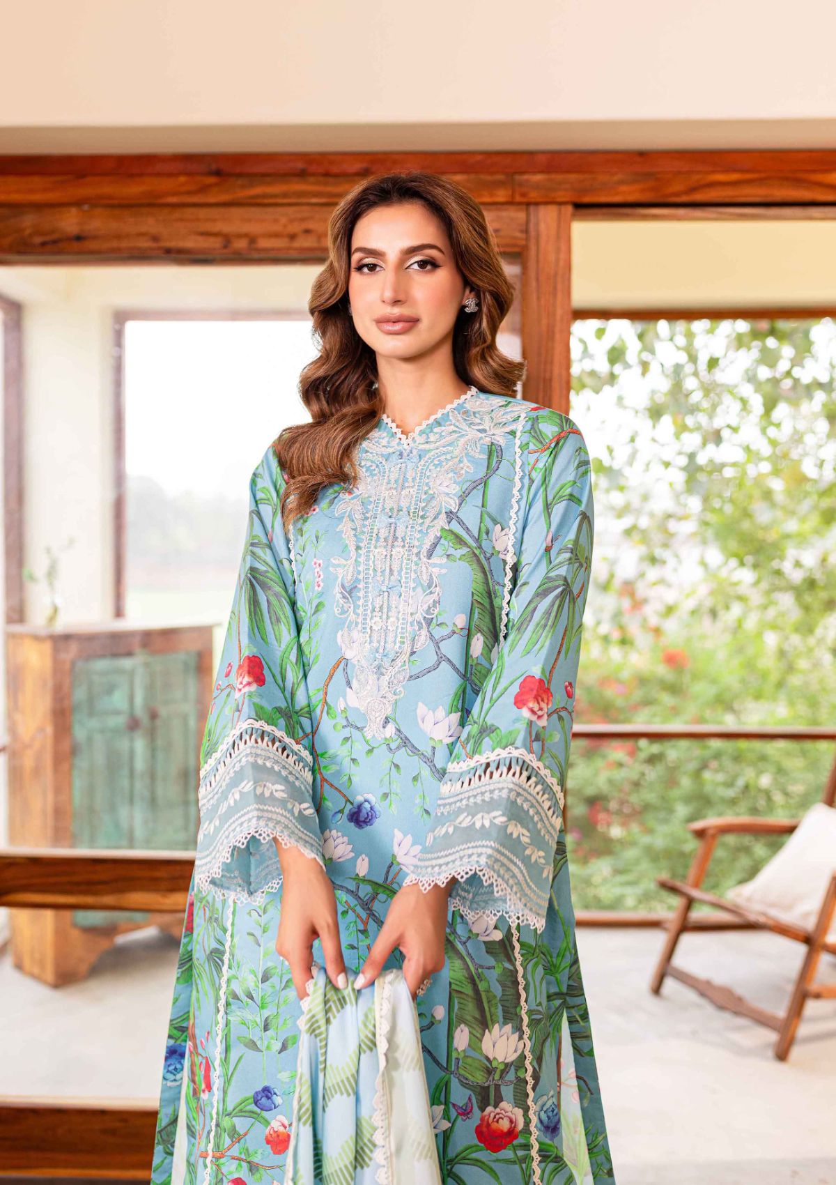 Lawn Collection - Sable Vogue - Shiree - SSC24#05 - Flower Of Paradise
