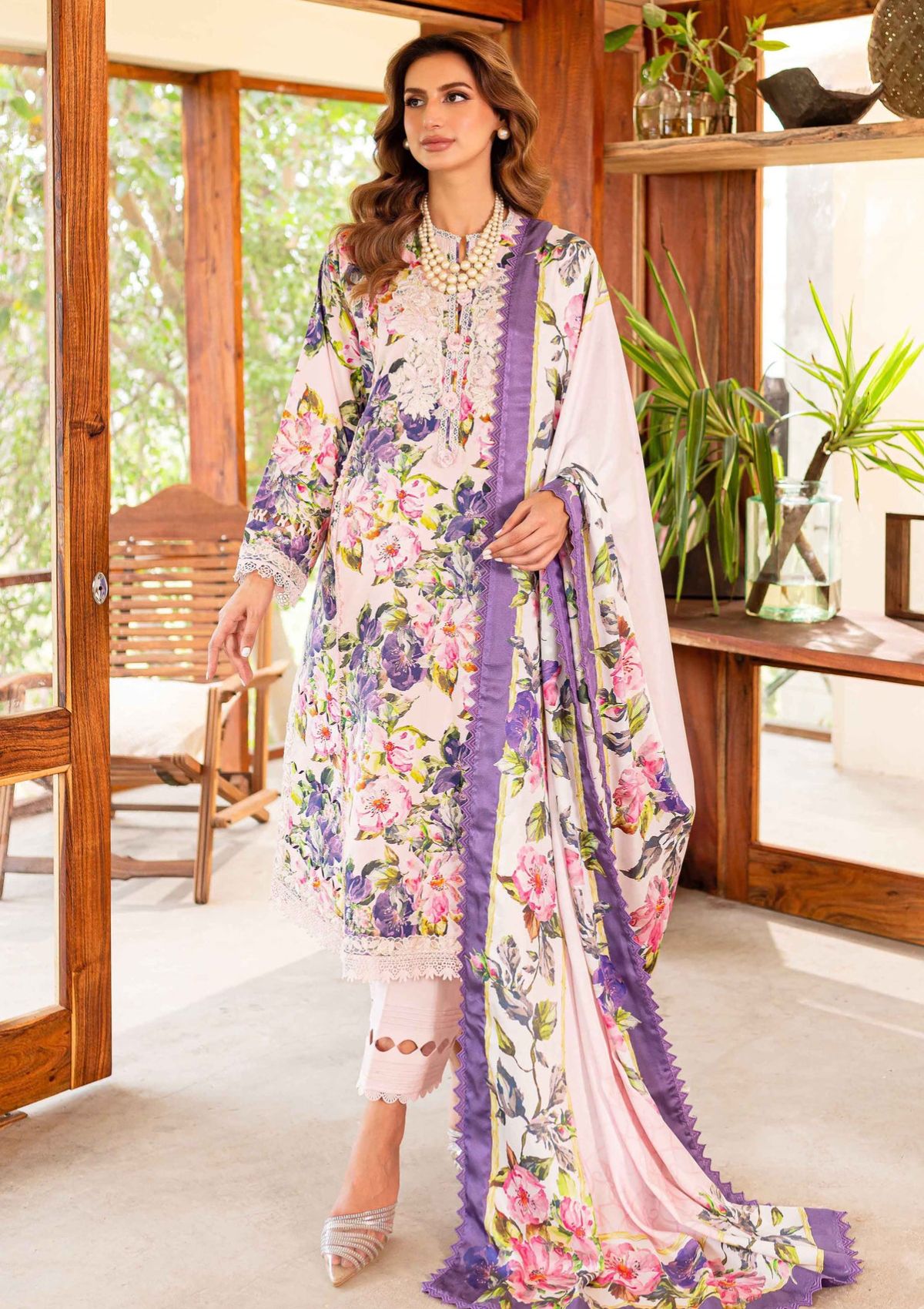 Lawn Collection - Sable Vogue - Shiree - SSC24#07 - Pink Gardenia