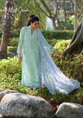 Lawn Collection - Farah Talib Aziz - Suay - Luxury Unstitched '24 - Misora Mint Green - FTA#11