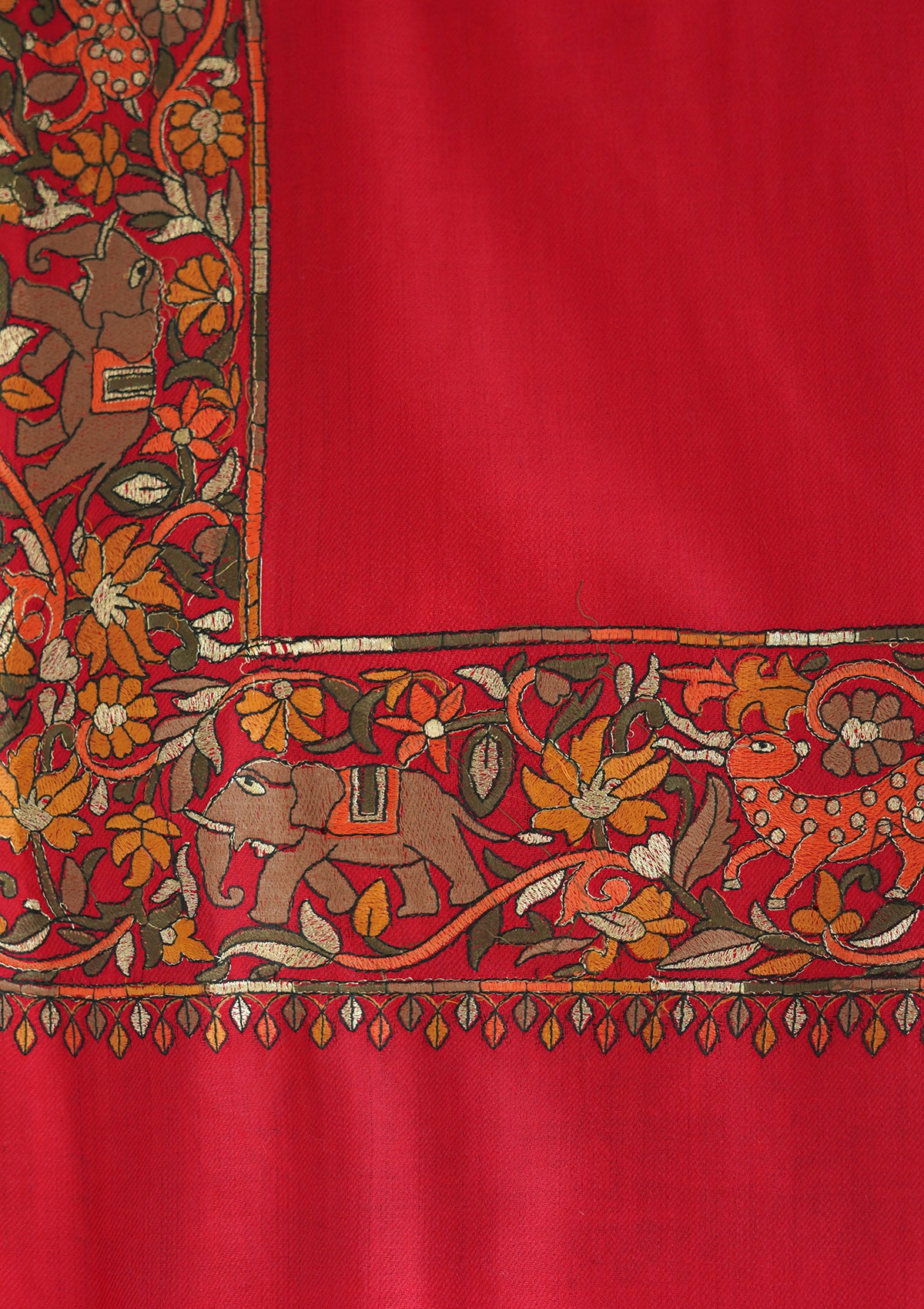 Pure Pashmina Embroidered Work Shawl D - 117