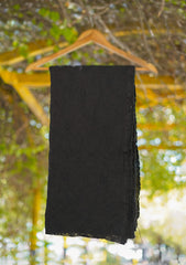 Lawn Chikankari Shawl D - 13 - Black