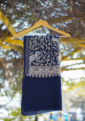 Pashmina Ari Work Shawl D - 120 - N Blue