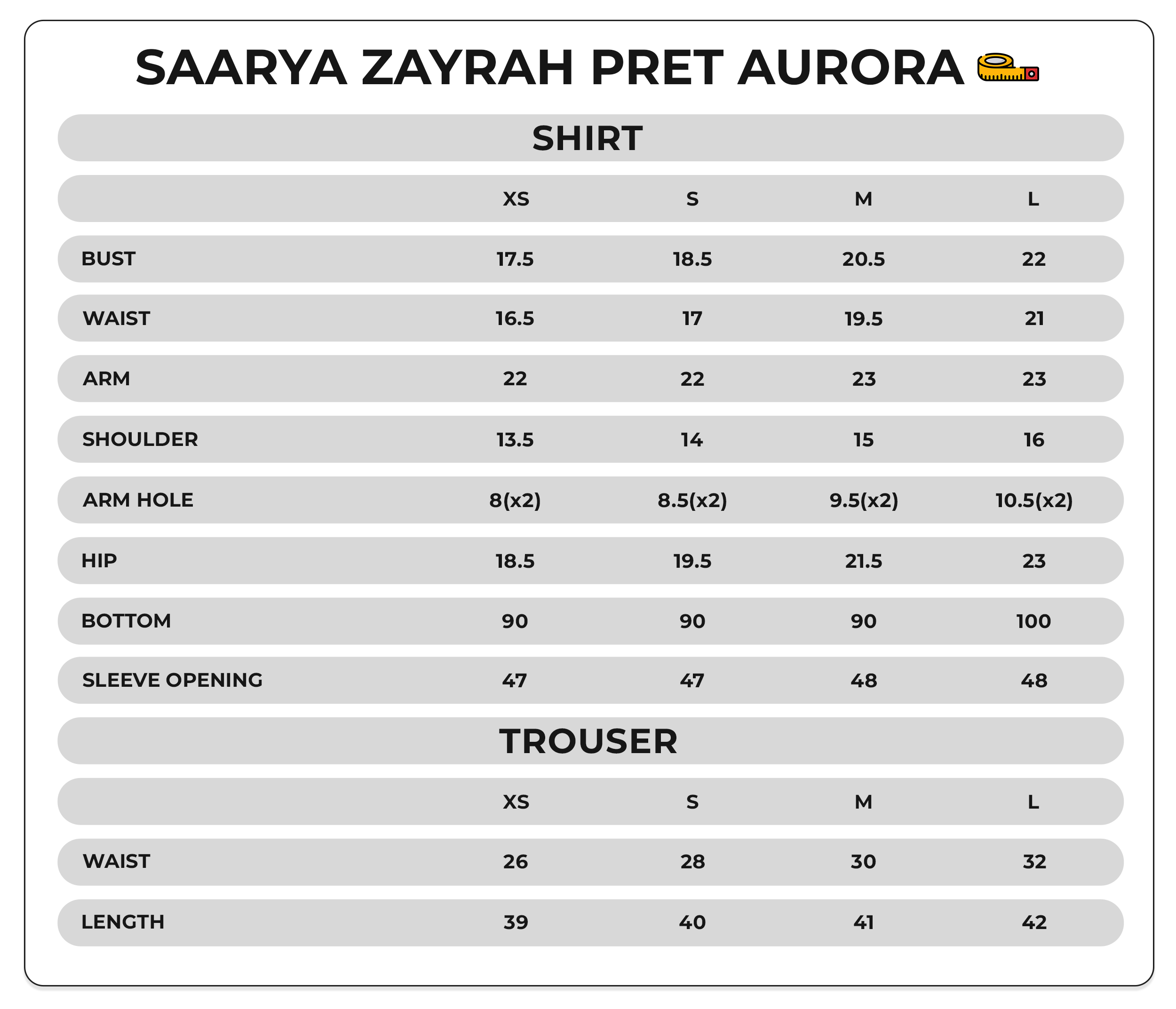 Size Chart Image