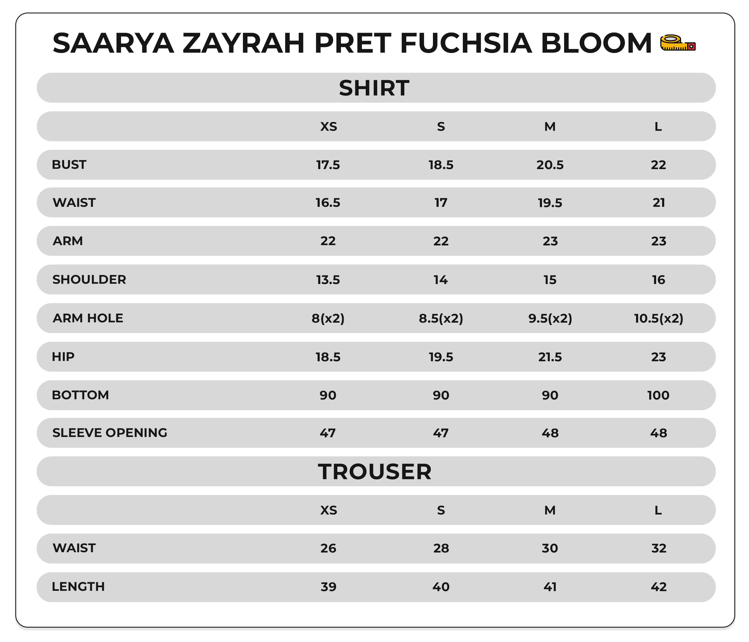 Size Chart Image