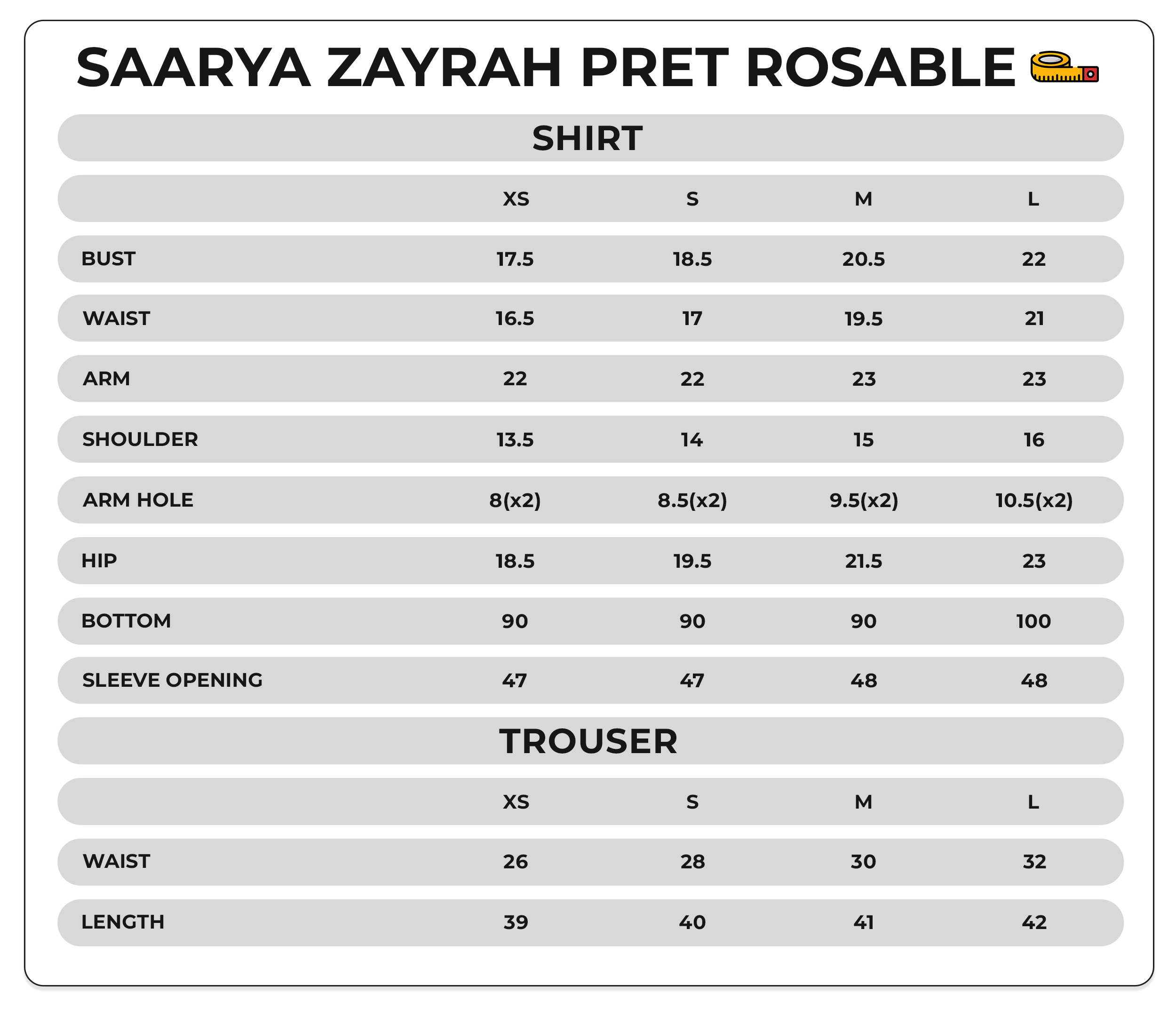 Size Chart Image