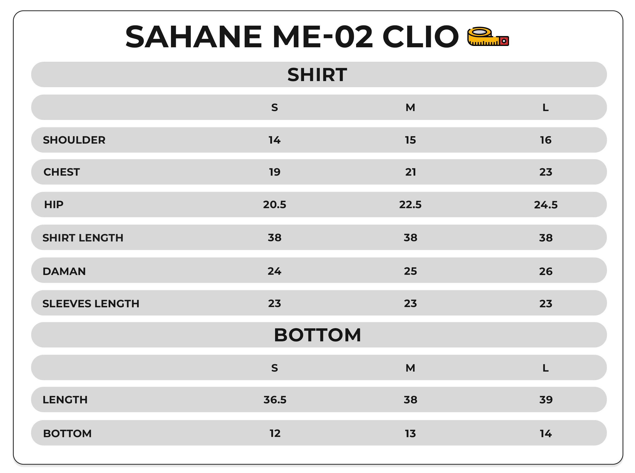 Size Chart Image