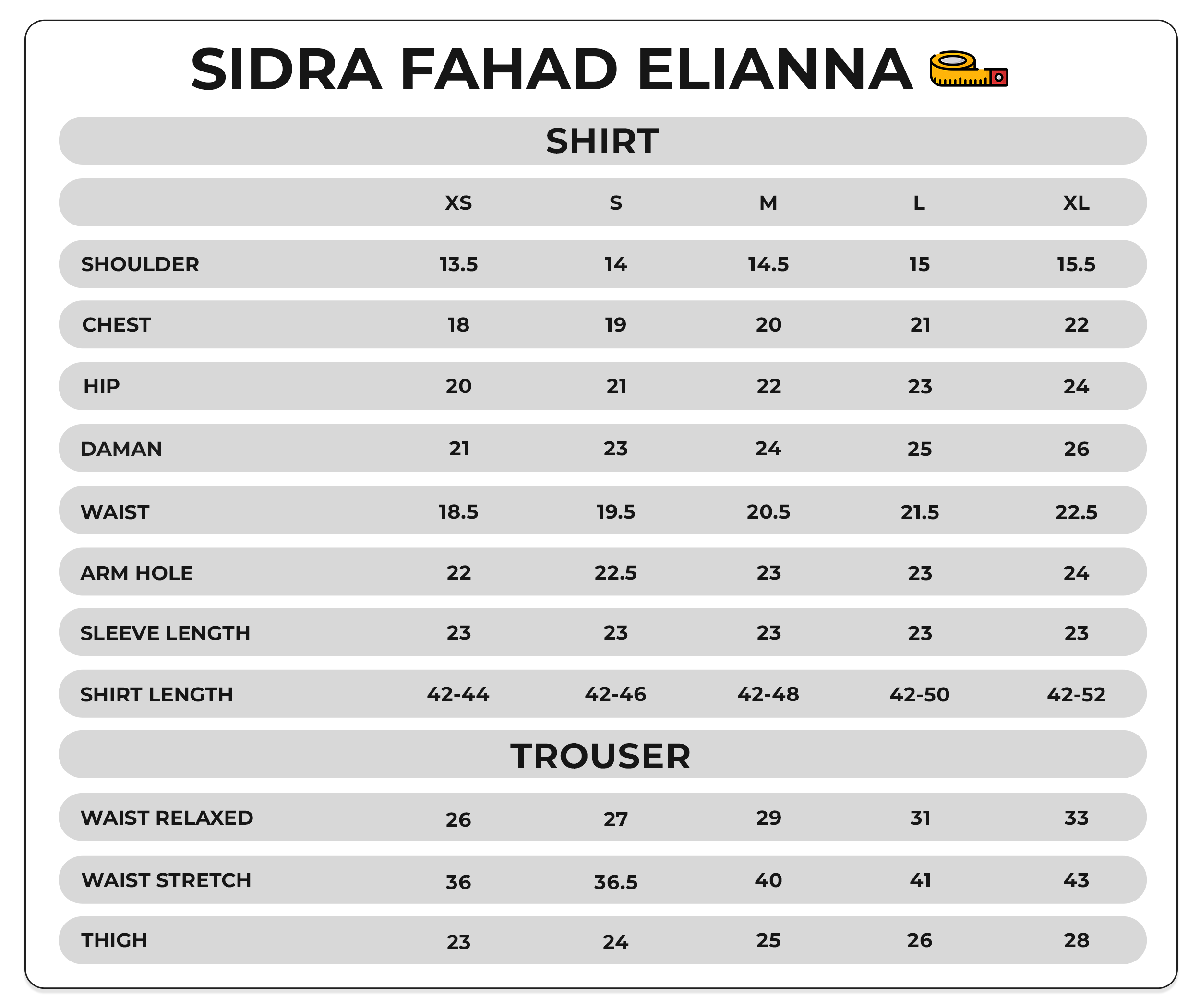 Size Chart Image