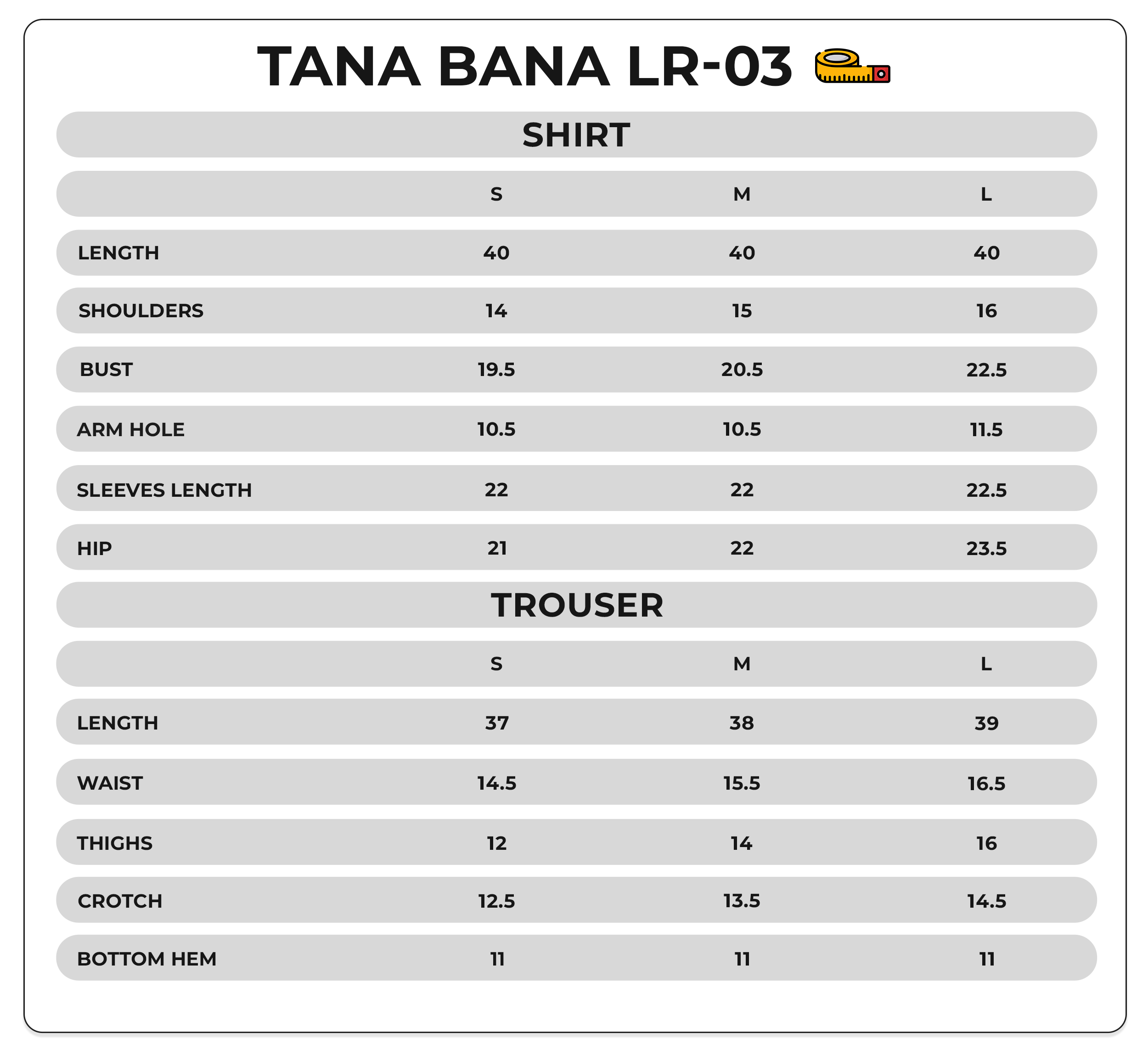 Size Chart Image