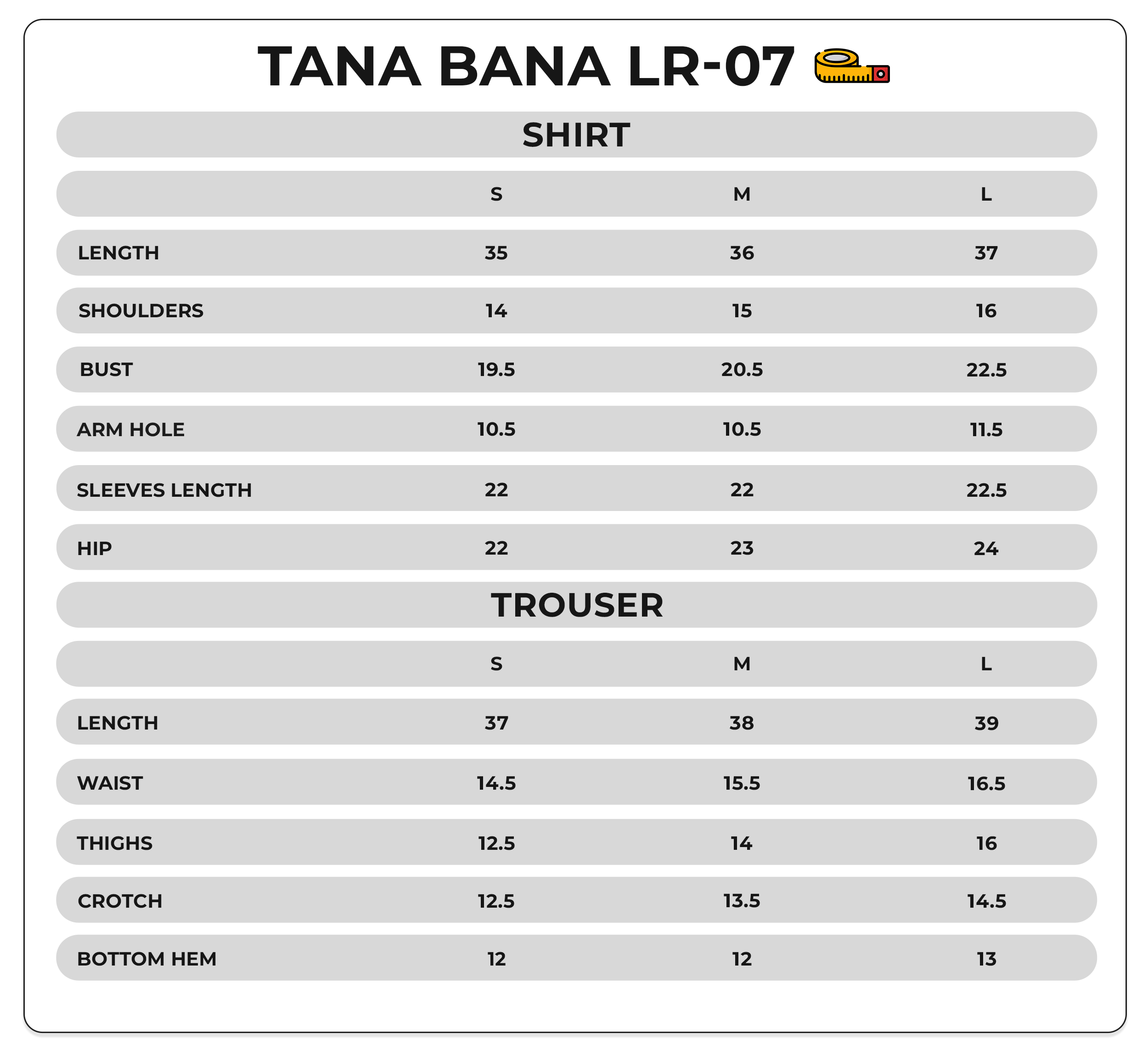 Size Chart Image