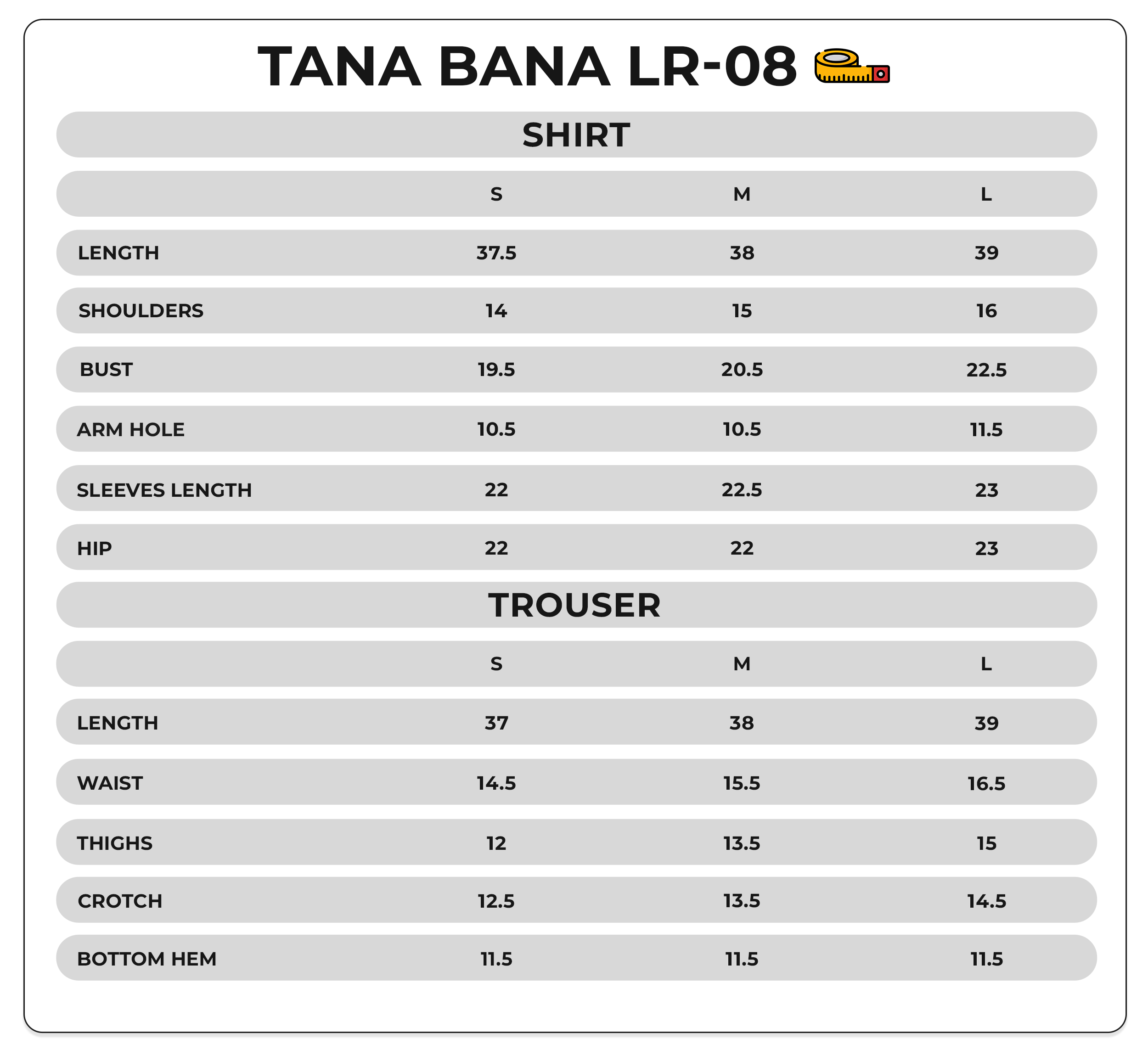 Size Chart Image