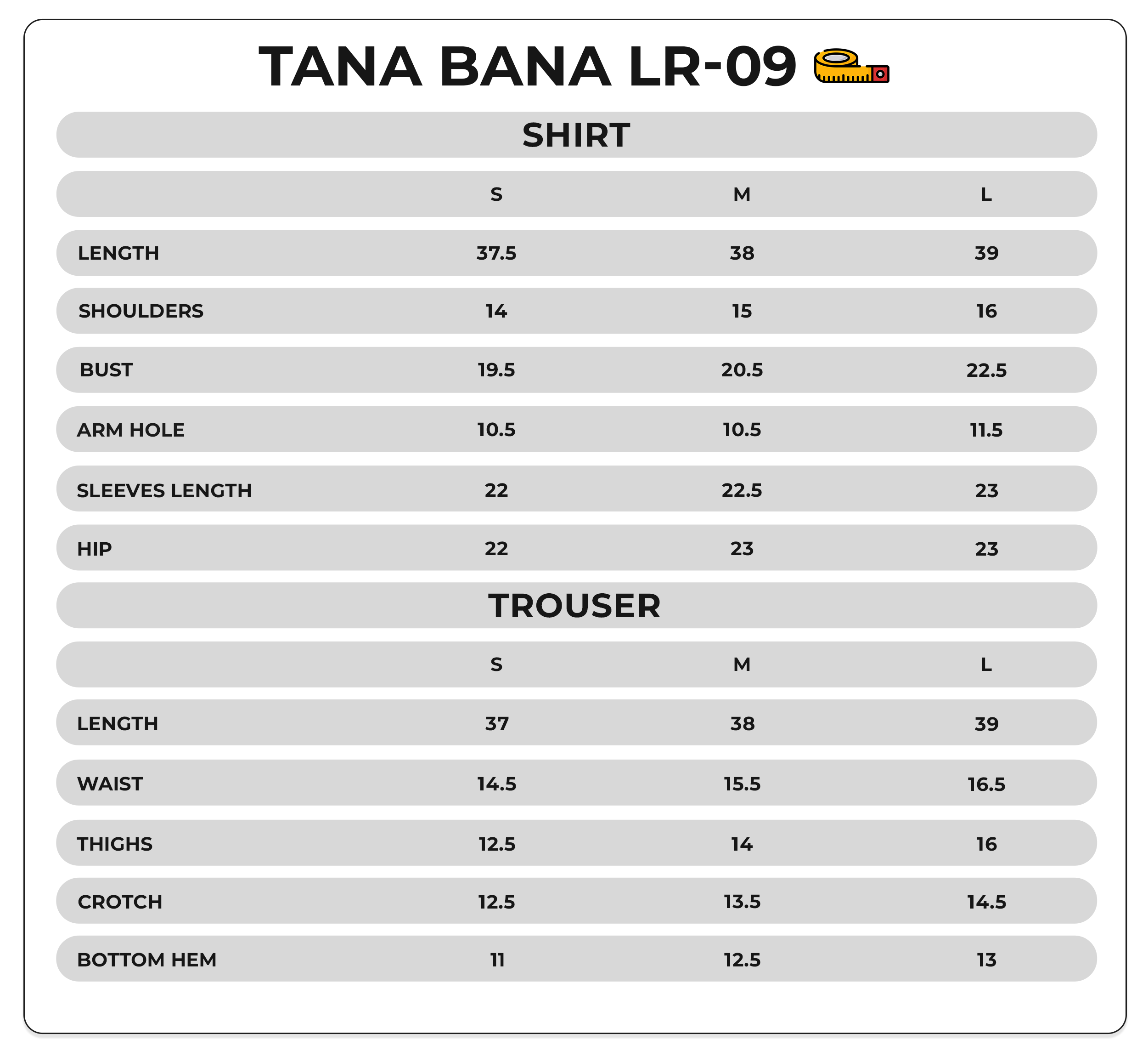 Size Chart Image