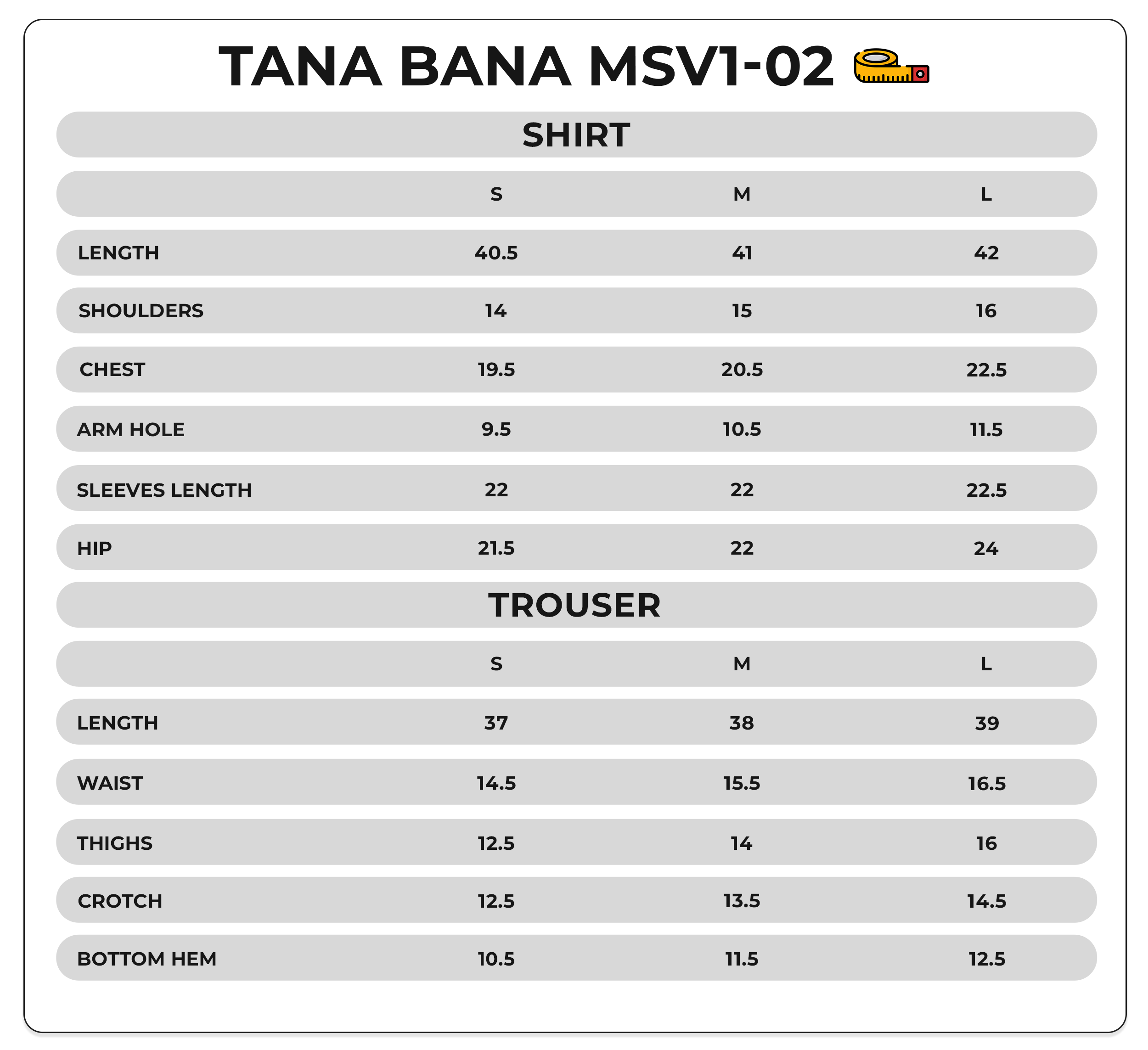 Size Chart Image