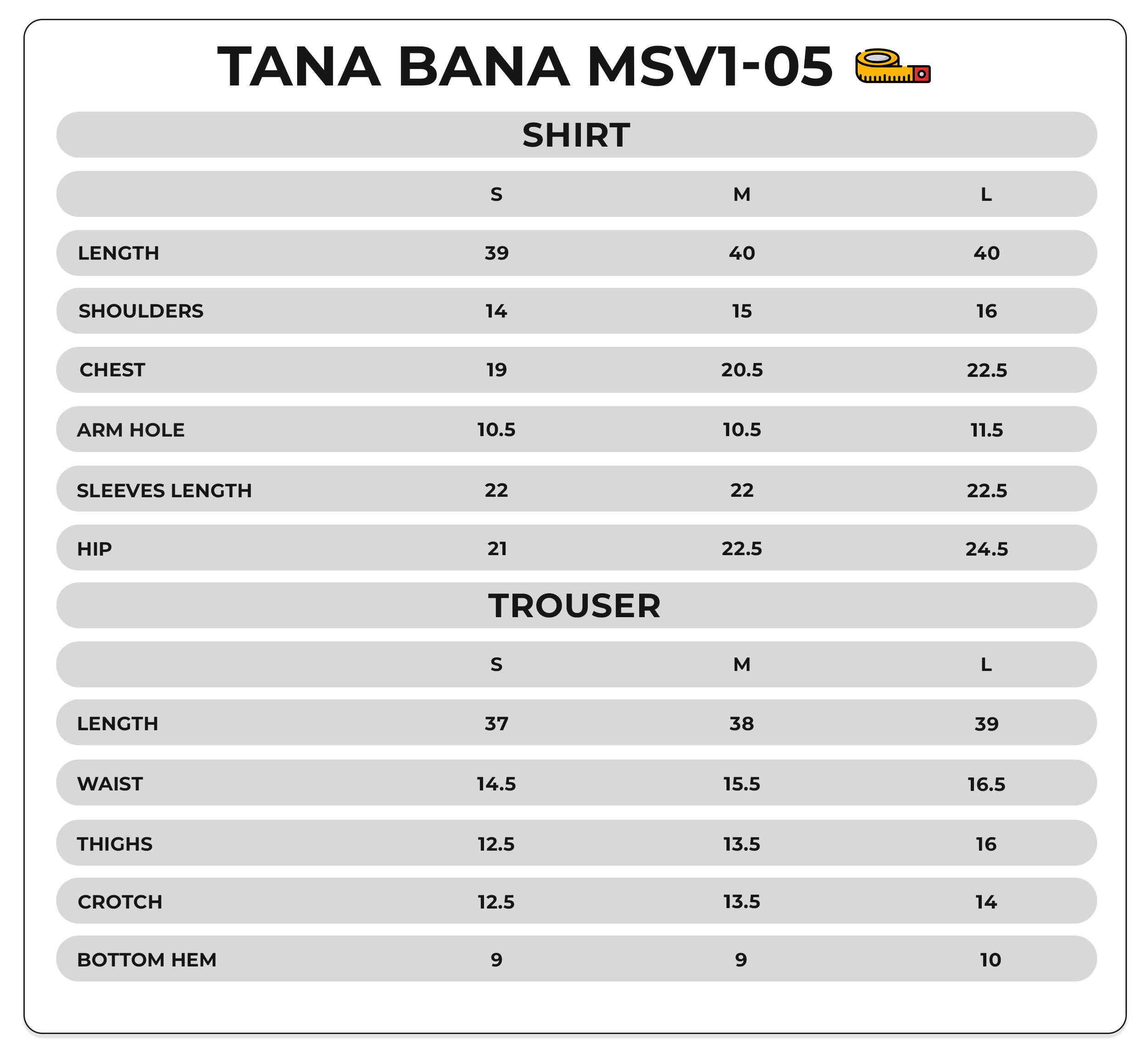 Size Chart Image