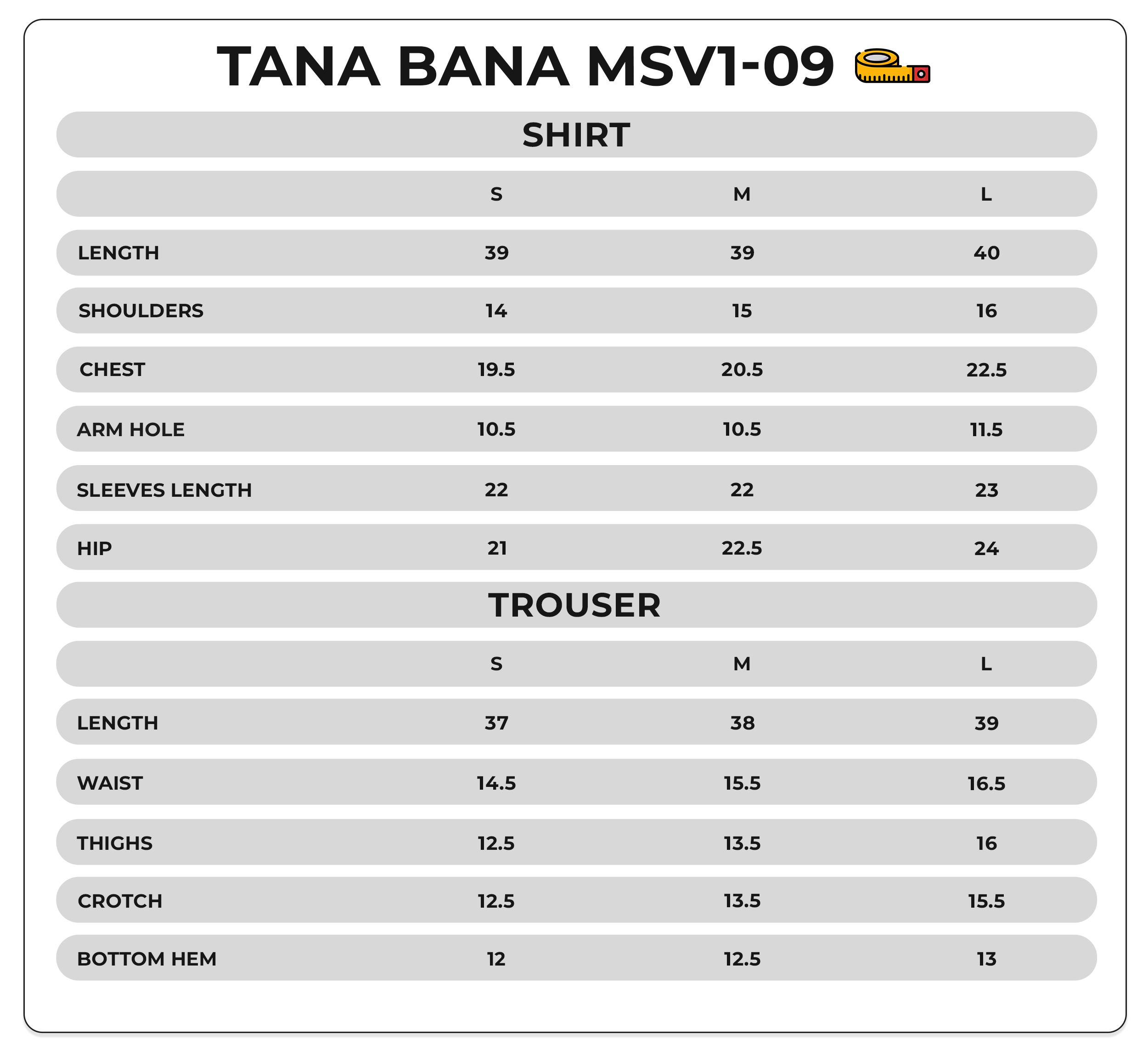 Size Chart Image