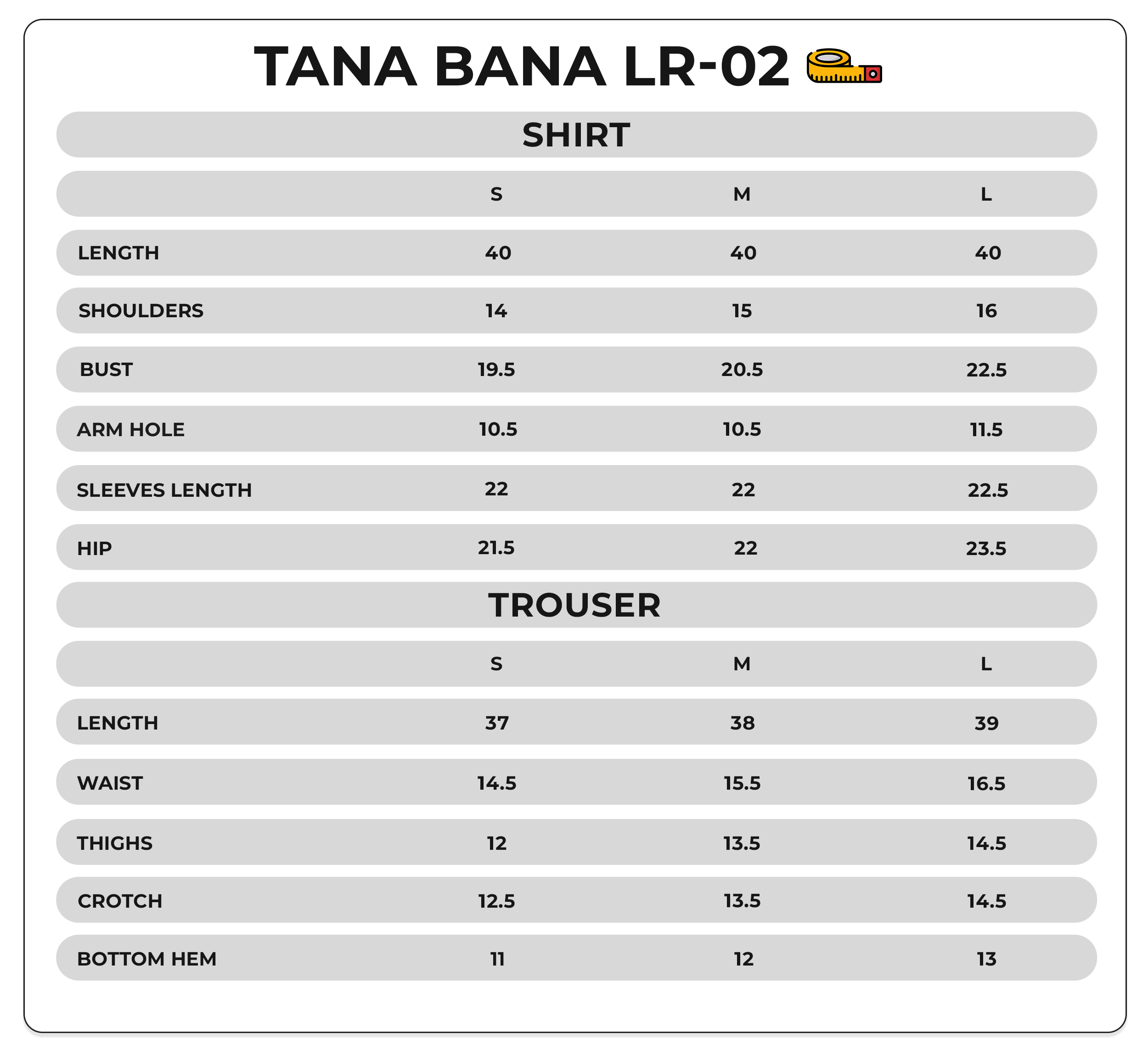 Size Chart Image