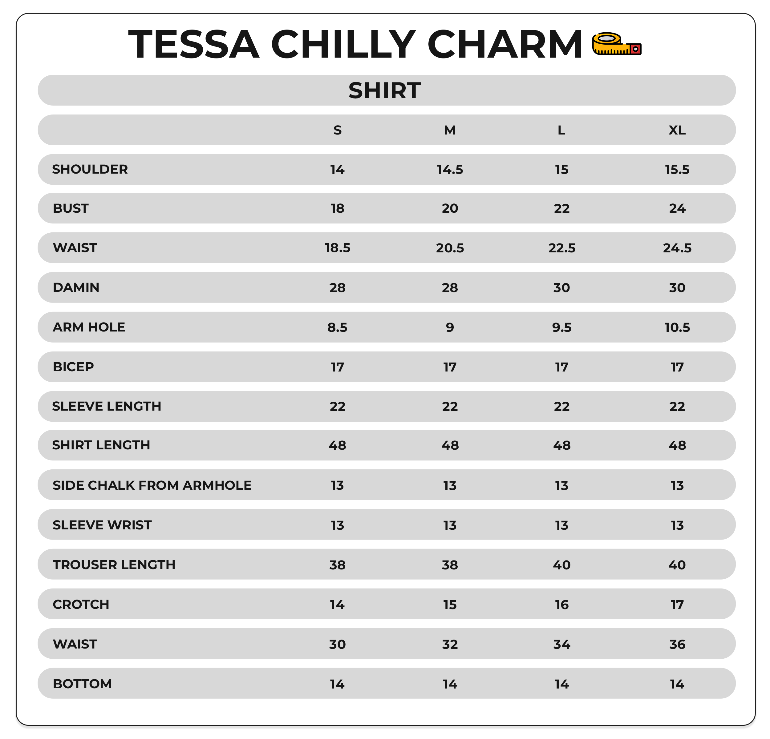 Size Chart Image