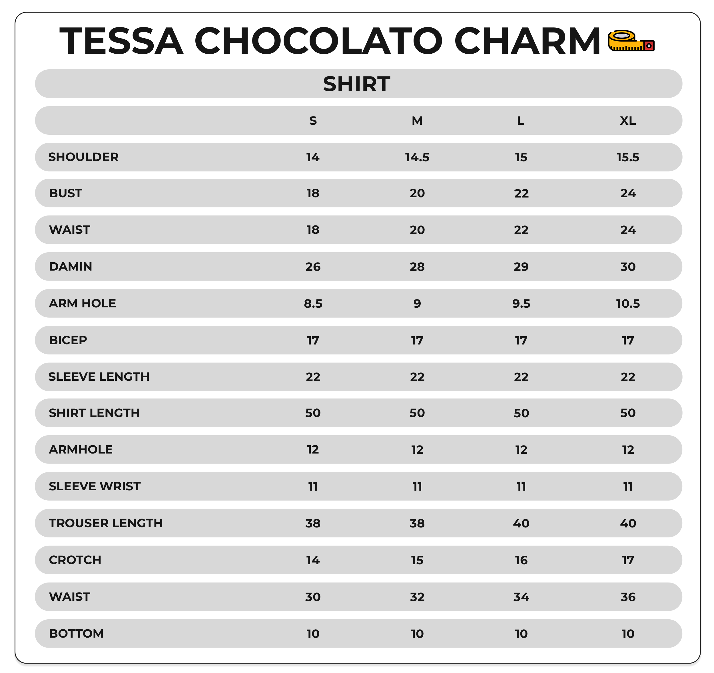 Size Chart Image