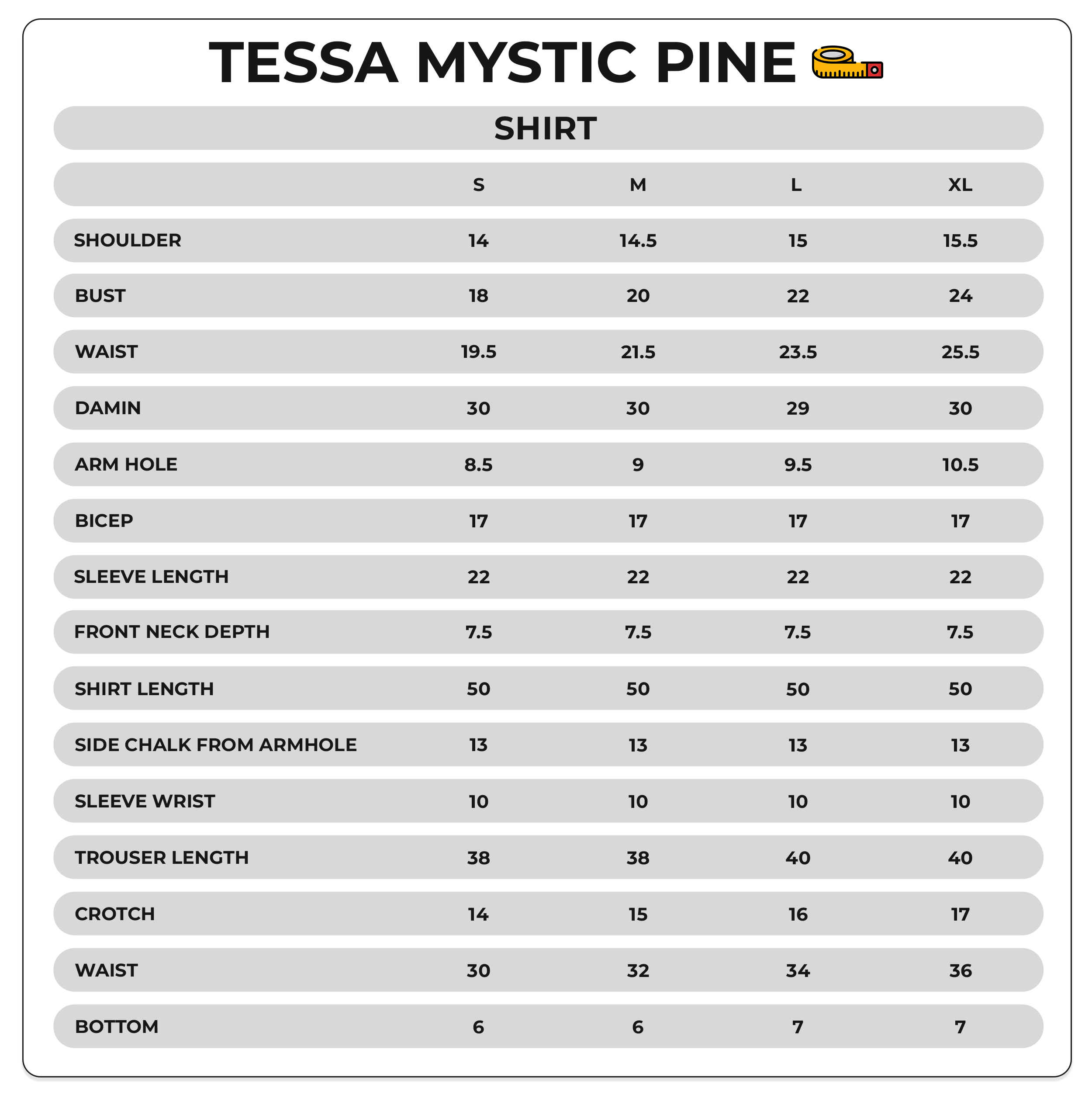 Size Chart Image